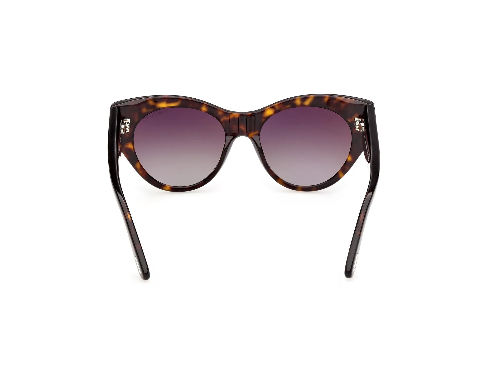 TOM FORD FT1416 KRISTEN-02 52F Occhiali da sole Acetato Havana Marrone Rotonda Normale - immagine 4