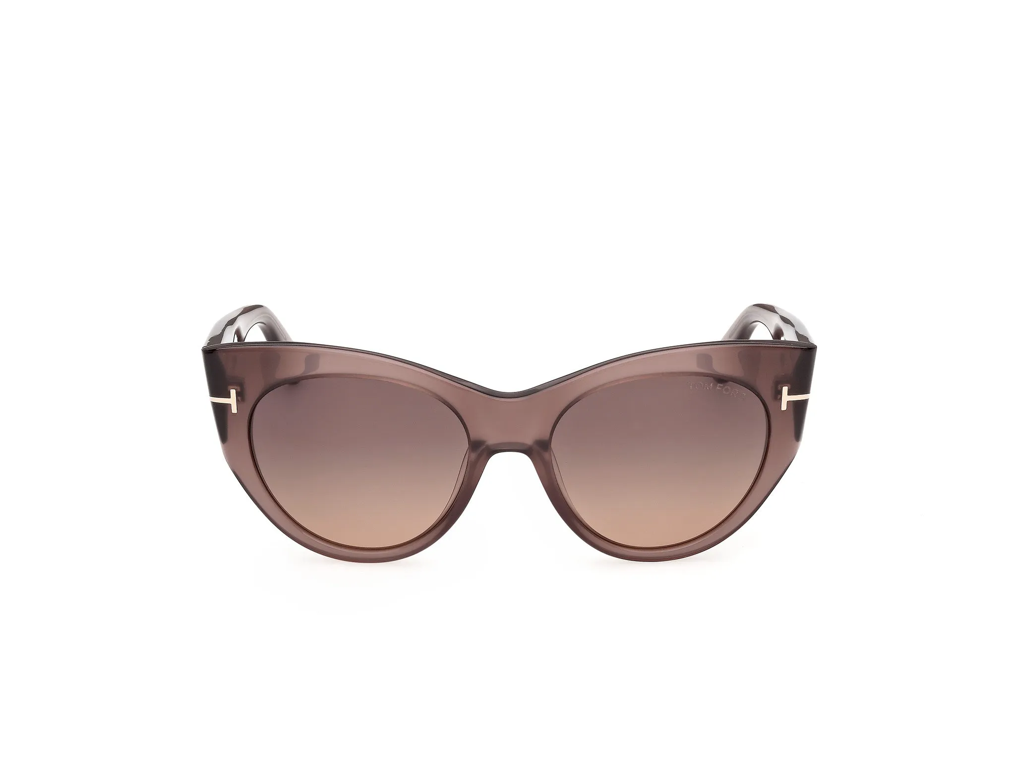 TOM FORD FT1416 KRISTEN-02 48T Occhiali da sole Acetato Marrone Bordeaux Rotonda Normale - immagine 2