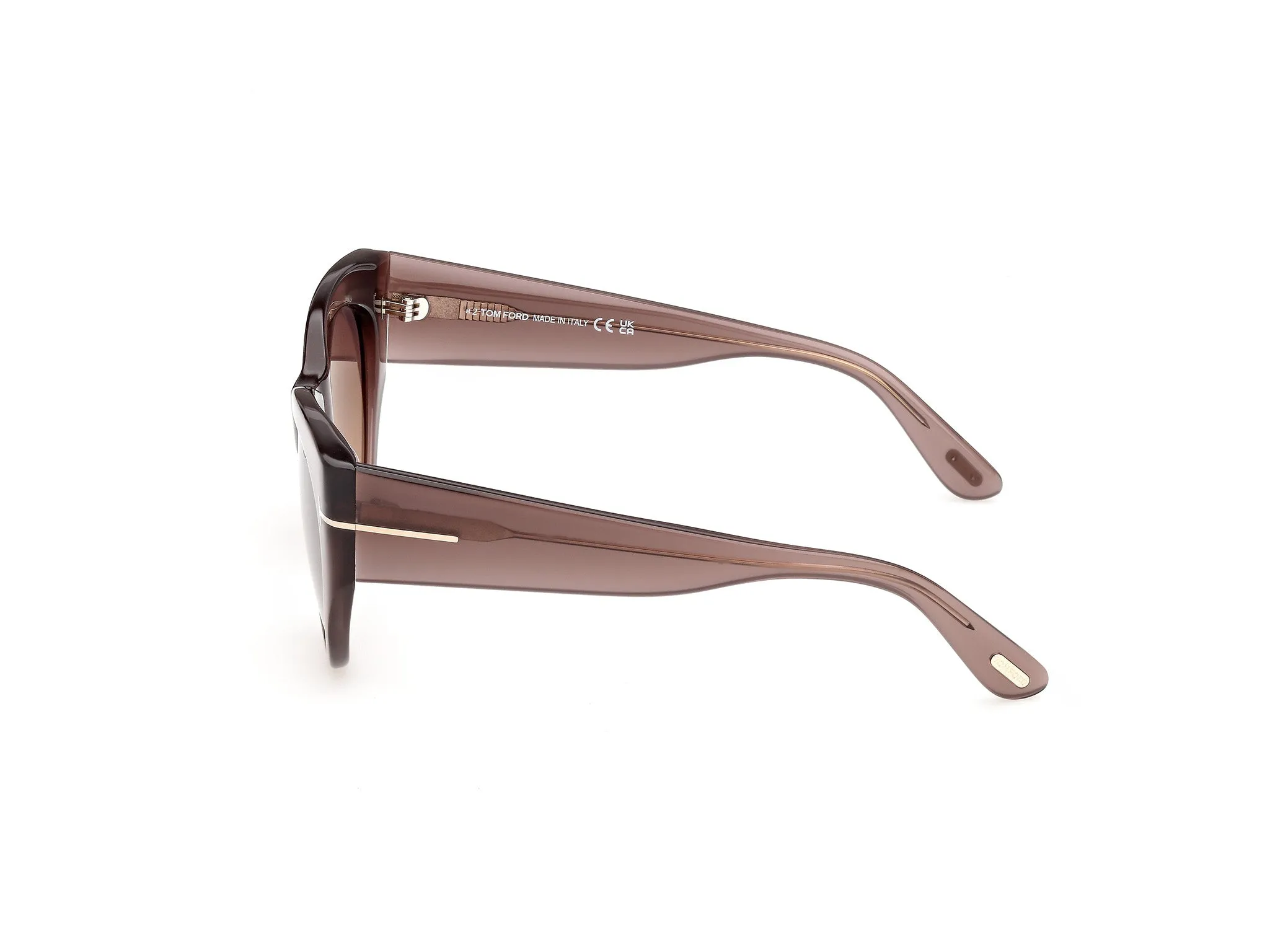 TOM FORD FT1416 KRISTEN-02 48T Occhiali da sole Acetato Marrone Bordeaux Rotonda Normale - immagine 3