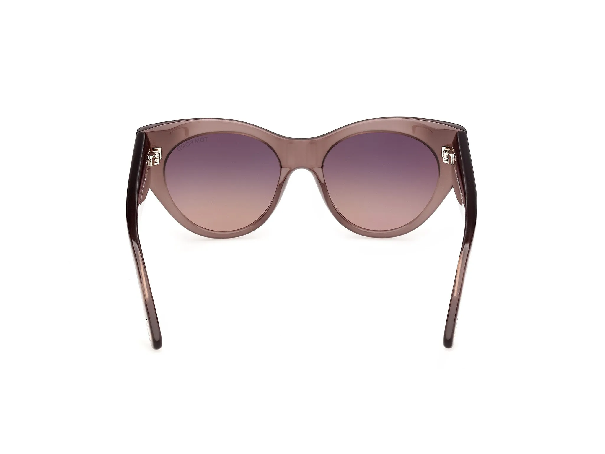 TOM FORD FT1416 KRISTEN-02 48T Occhiali da sole Acetato Marrone Bordeaux Rotonda Normale - immagine 4