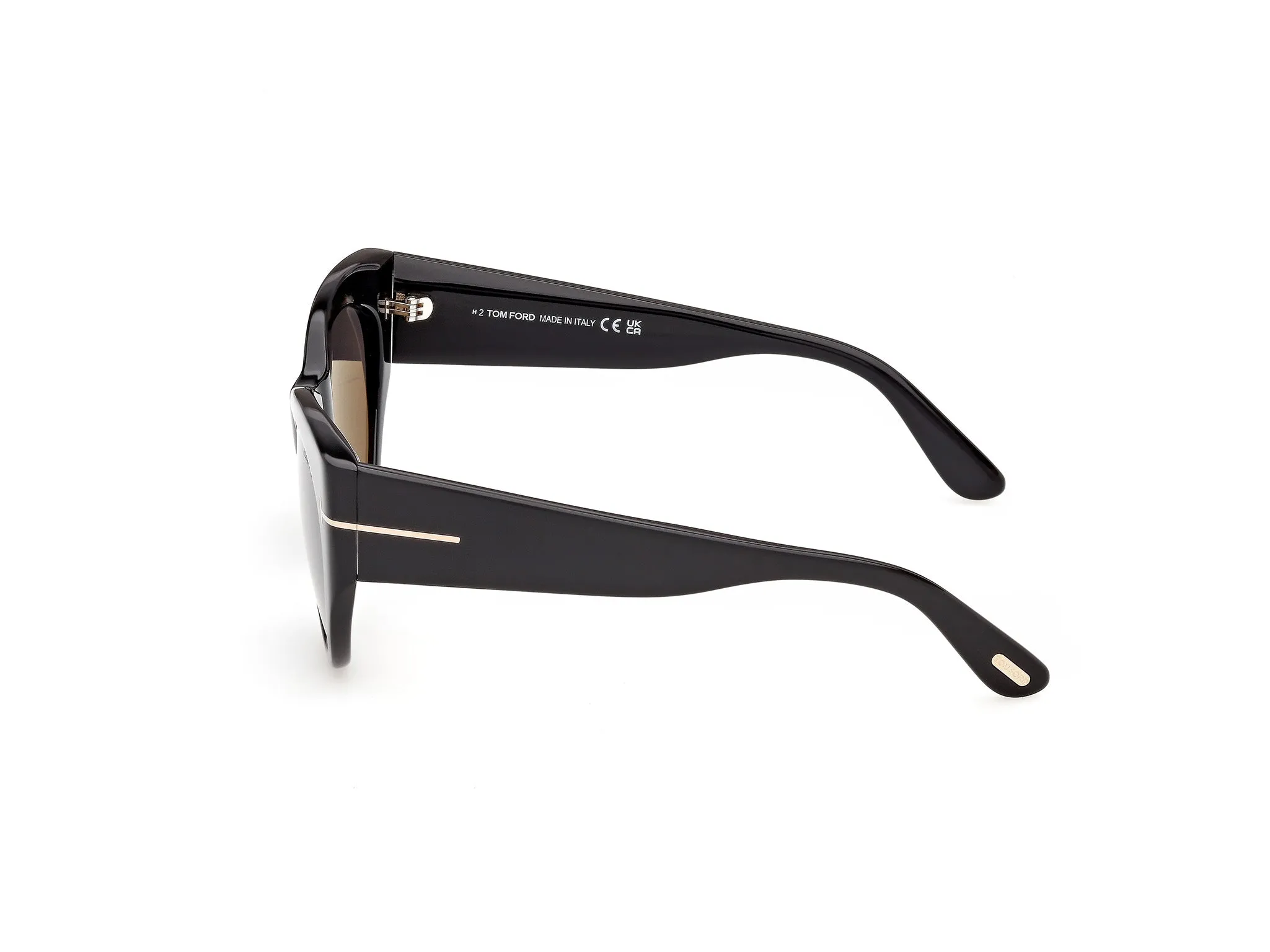 TOM FORD FT1416 KRISTEN-02 01A Occhiali da sole Acetato Nero Fumo Rotonda Normale - immagine 3