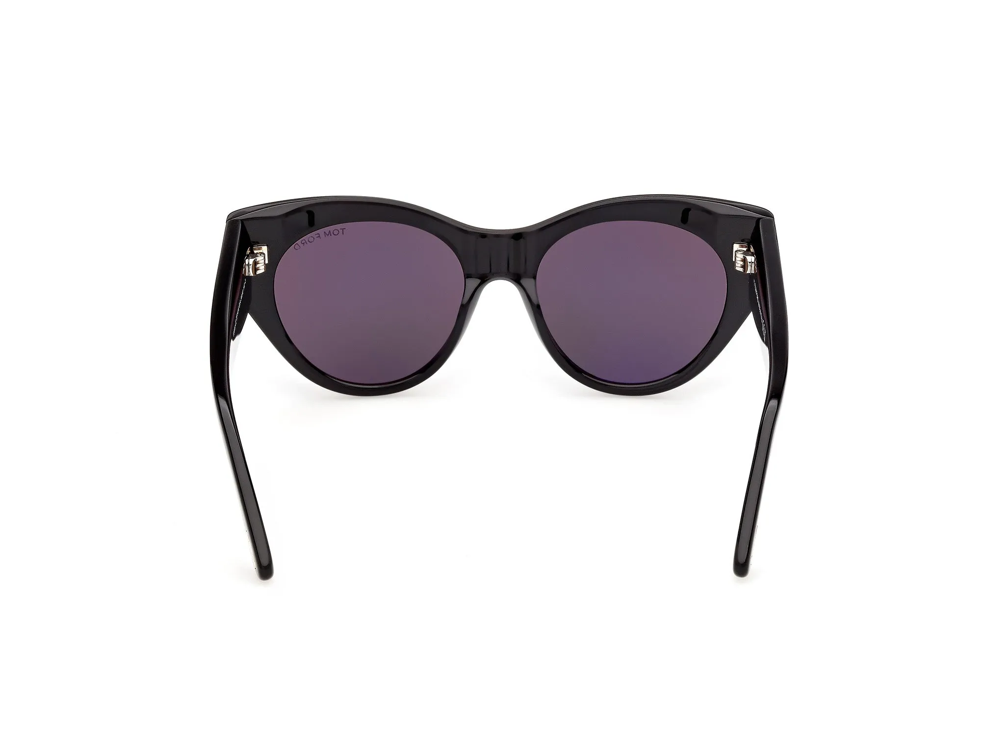 TOM FORD FT1416 KRISTEN-02 01A Occhiali da sole Acetato Nero Fumo Rotonda Normale - immagine 4