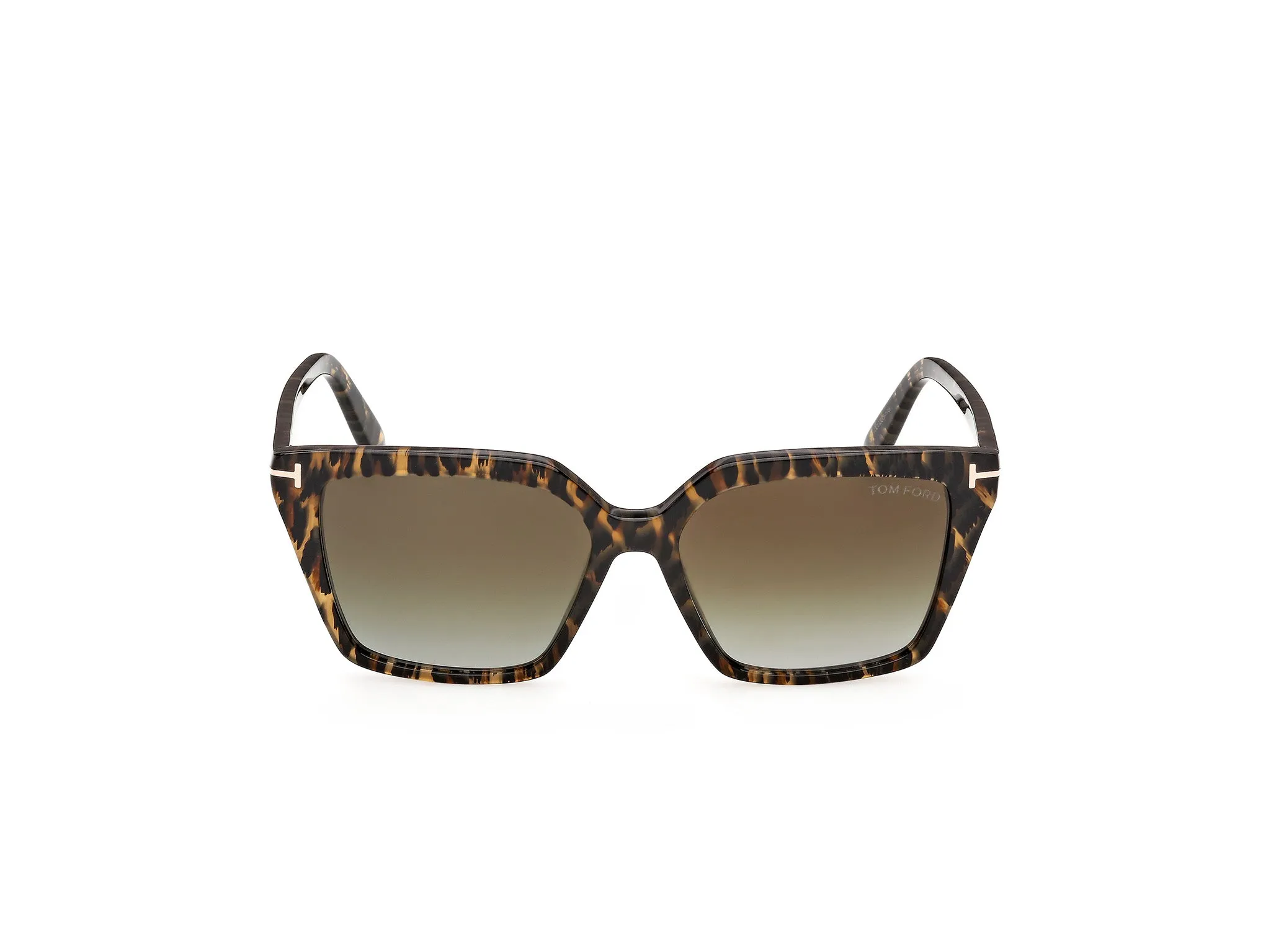 TOM FORD FT1412 ERIN-02 55P Occhiali da sole Acetato Havana Verde Squadrata Normale - immagine 2