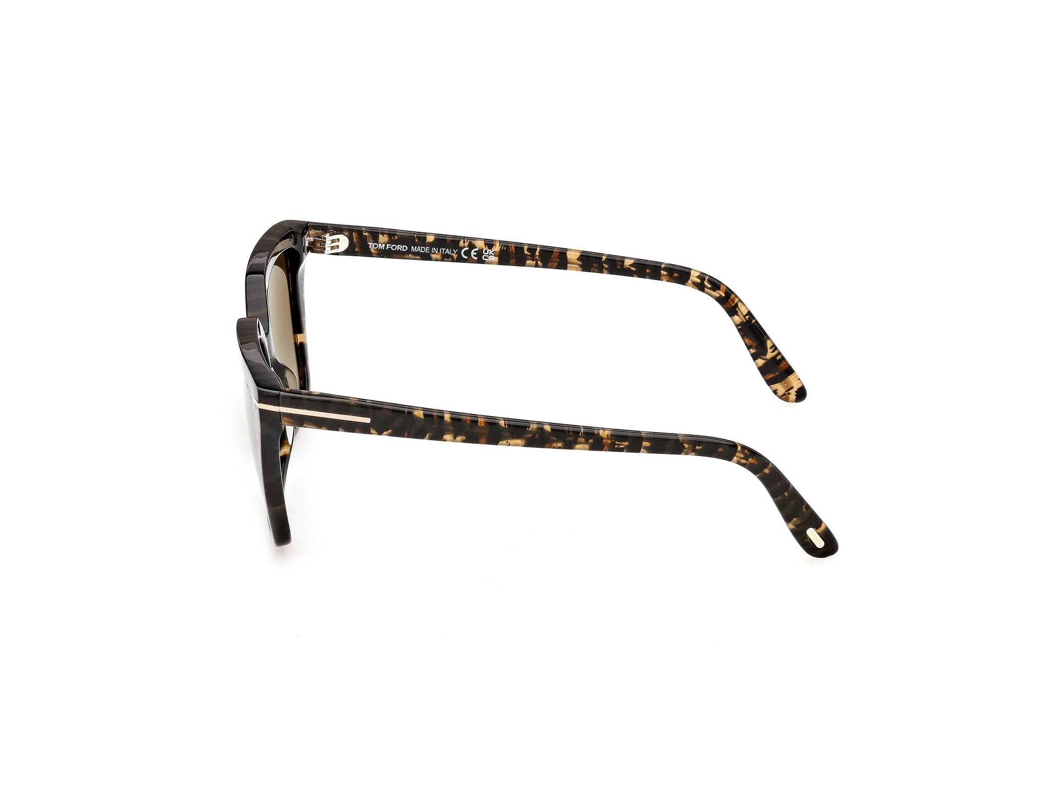 TOM FORD FT1412 ERIN-02 55P Occhiali da sole Acetato Havana Verde Squadrata Normale - immagine 3