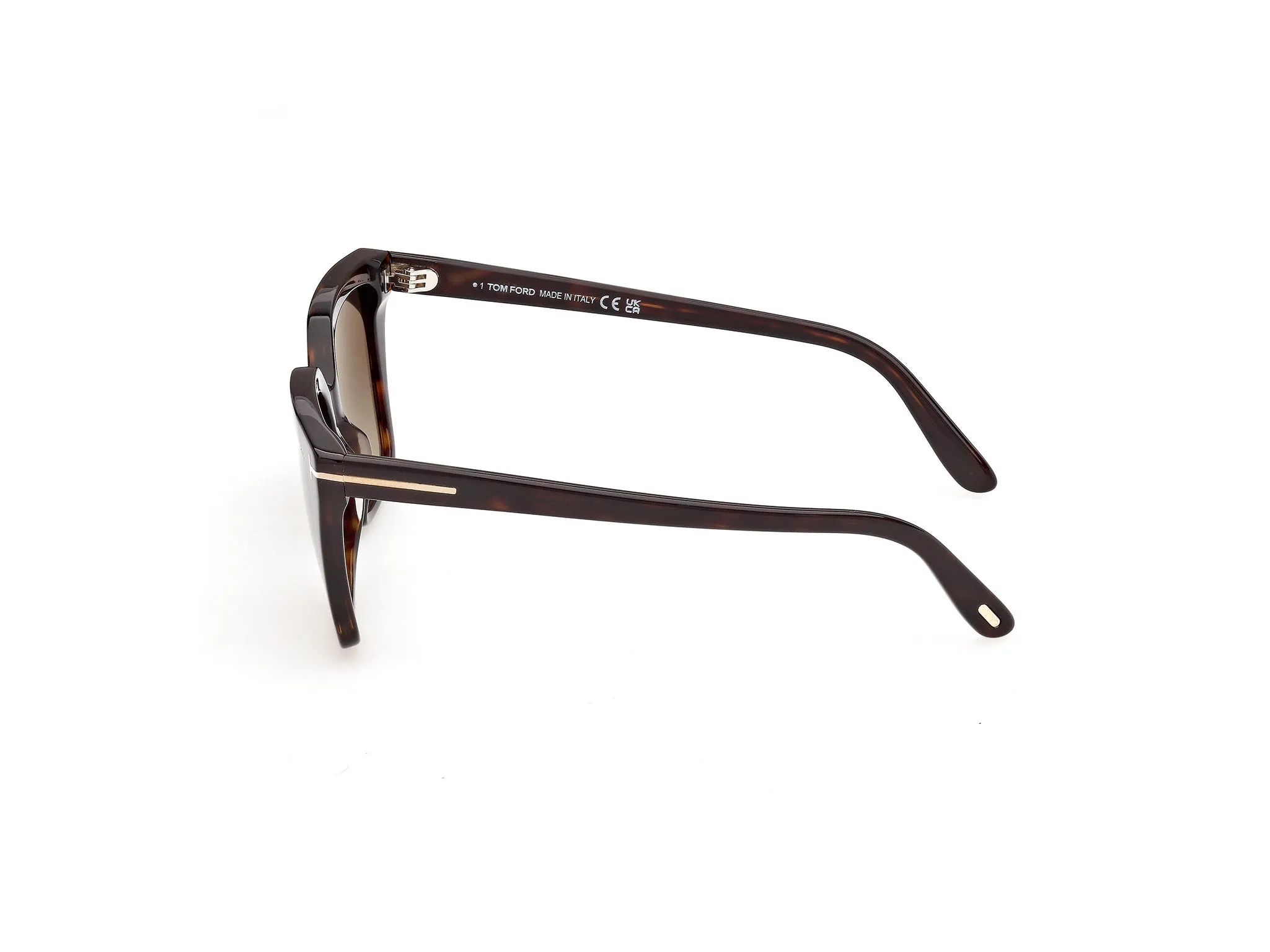 TOM FORD FT1412 ERIN-02 52B Occhiali da sole Acetato Havana Fumo Squadrata Normale - immagine 3