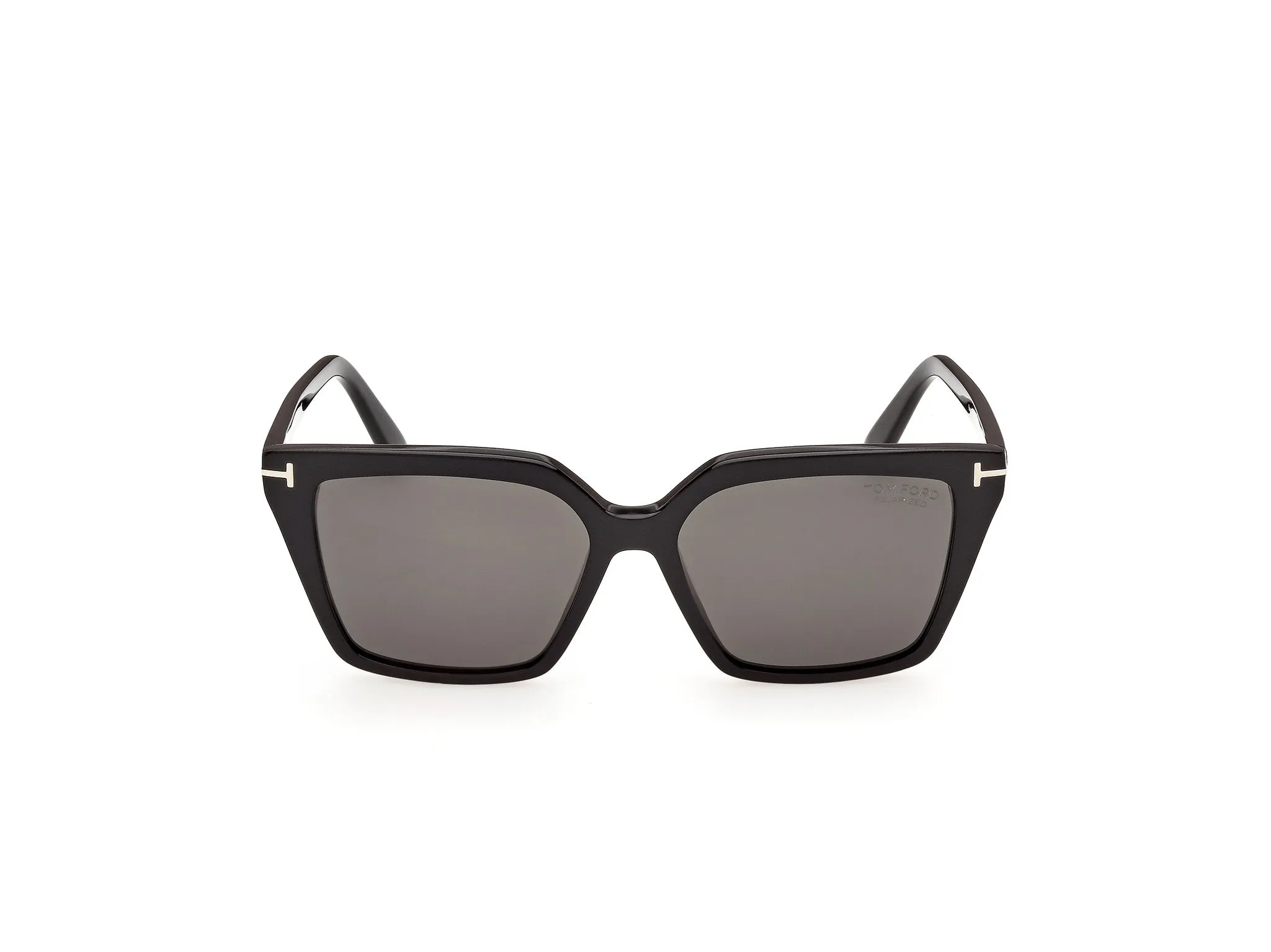 TOM FORD FT1412 ERIN-02 01D Occhiali da sole Acetato Nero Fumo Squadrata Polarizzata - immagine 2