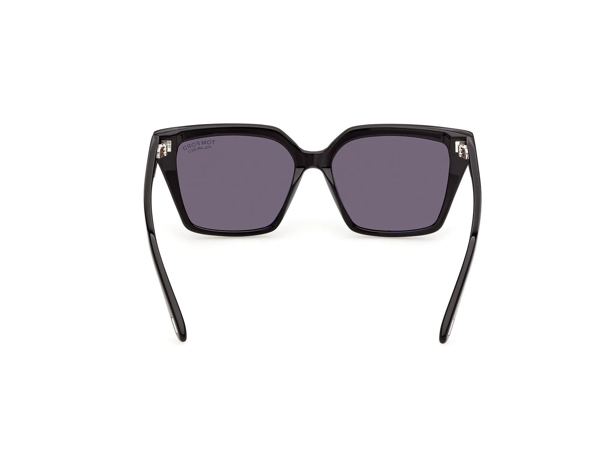TOM FORD FT1412 ERIN-02 01D Occhiali da sole Acetato Nero Fumo Squadrata Polarizzata - immagine 4