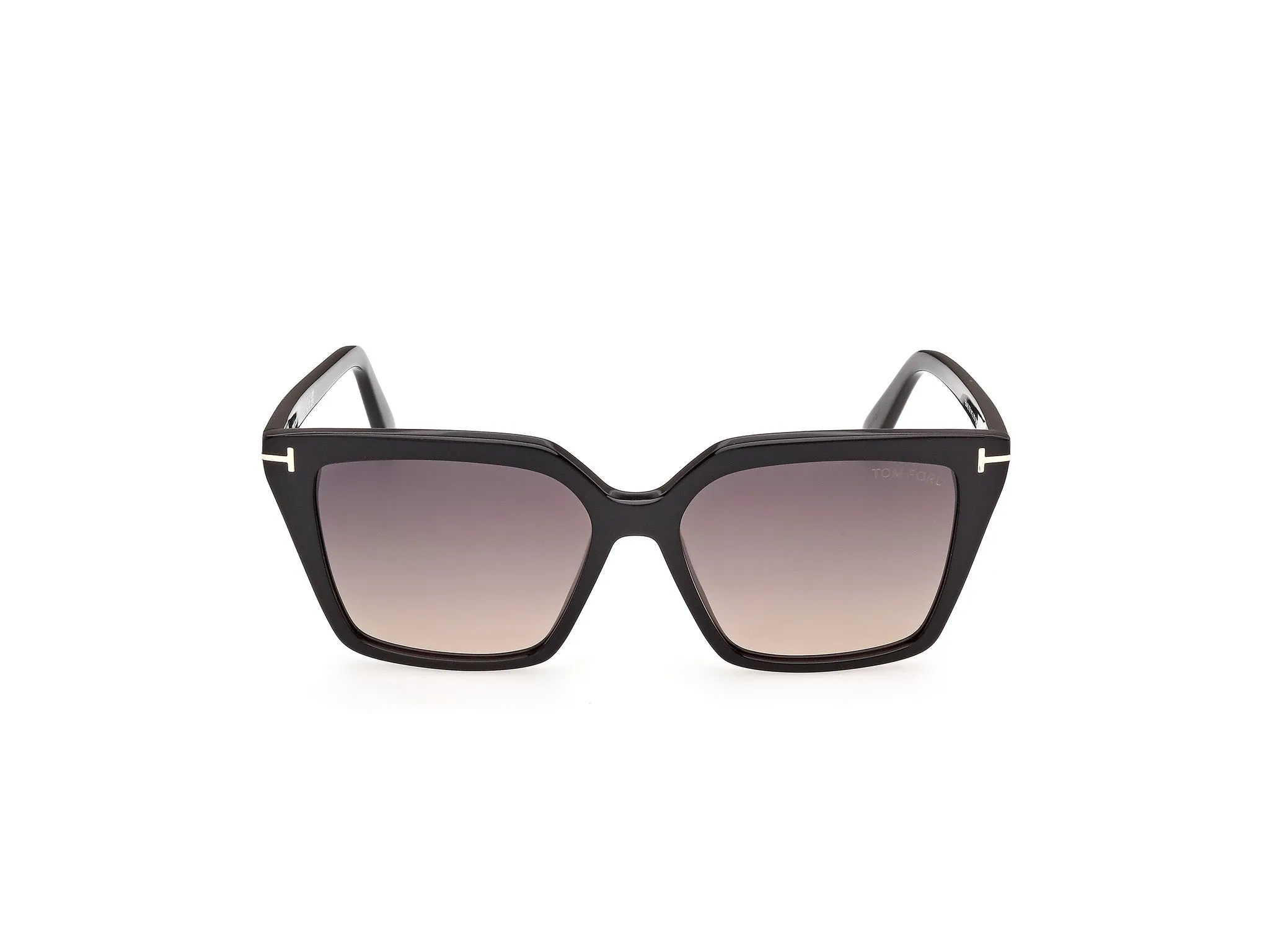 TOM FORD FT1412 ERIN-02 01B Occhiali da sole Acetato Nero Fumo Squadrata Normale - immagine 2