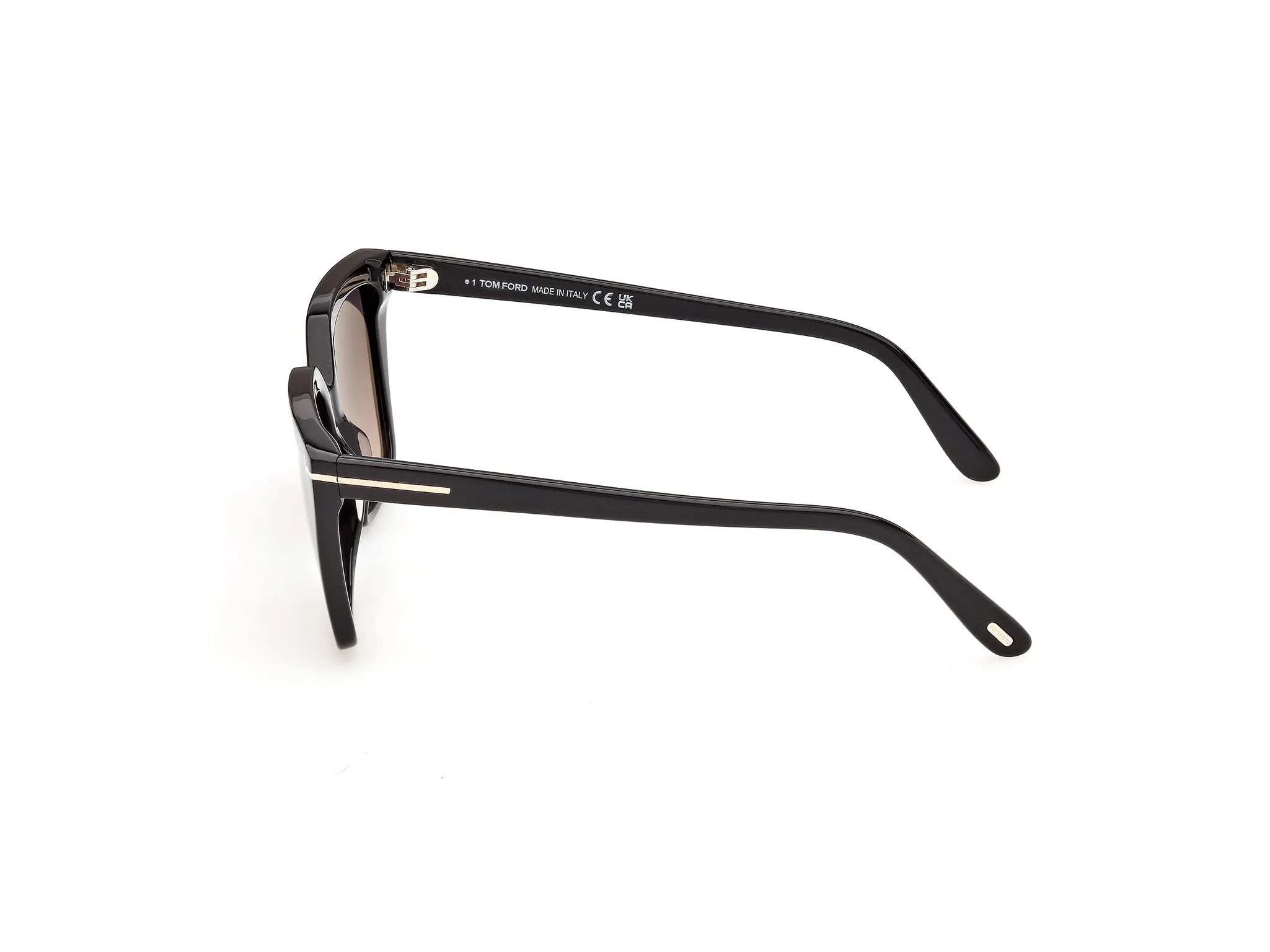 TOM FORD FT1412 ERIN-02 01B Occhiali da sole Acetato Nero Fumo Squadrata Normale - immagine 3