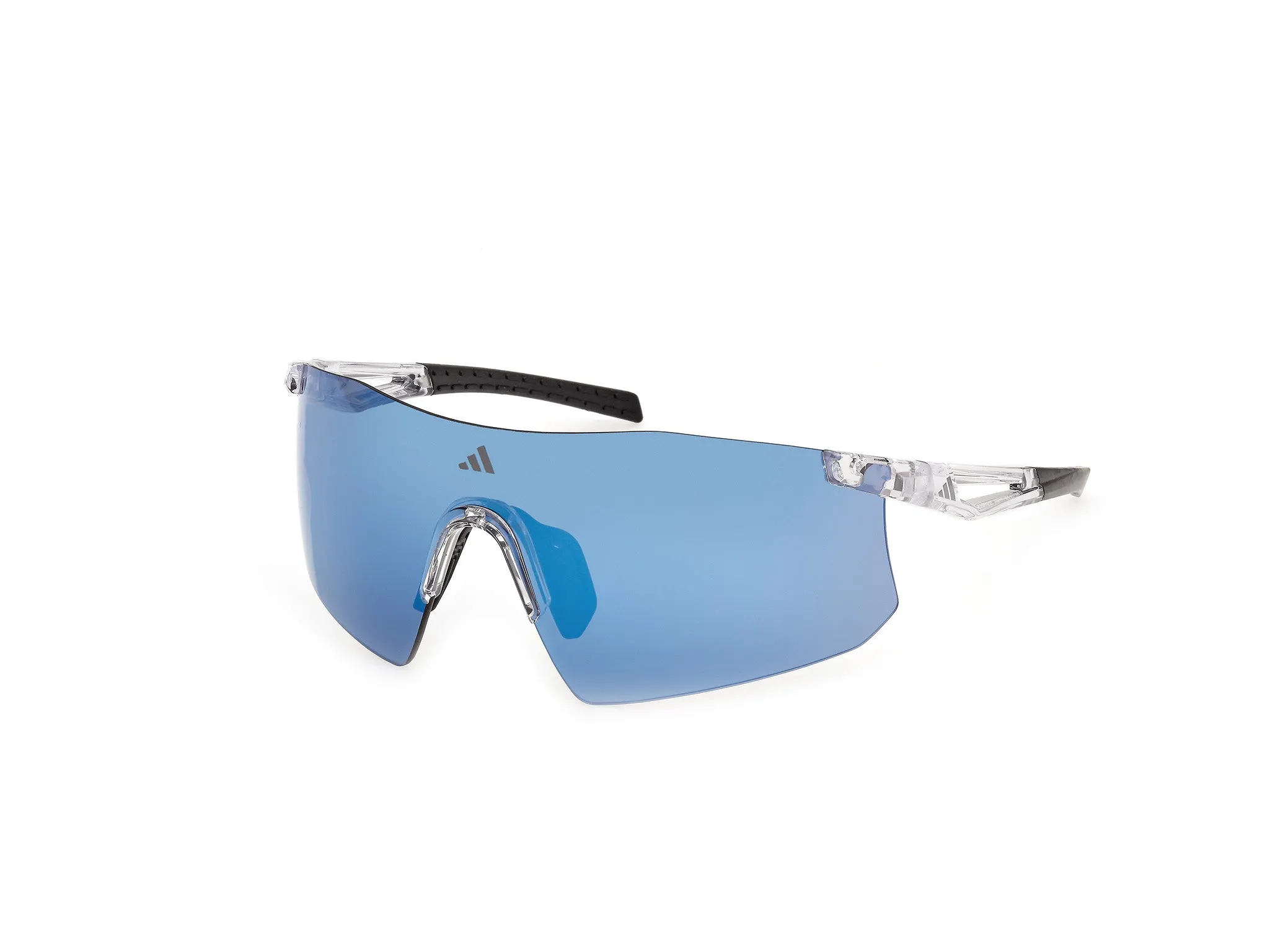 Adidas Sport SP0122 KAPHIROS 26X Occhiali da sole Iniettato Trasparente Blu Maschera Normale - immagine 1