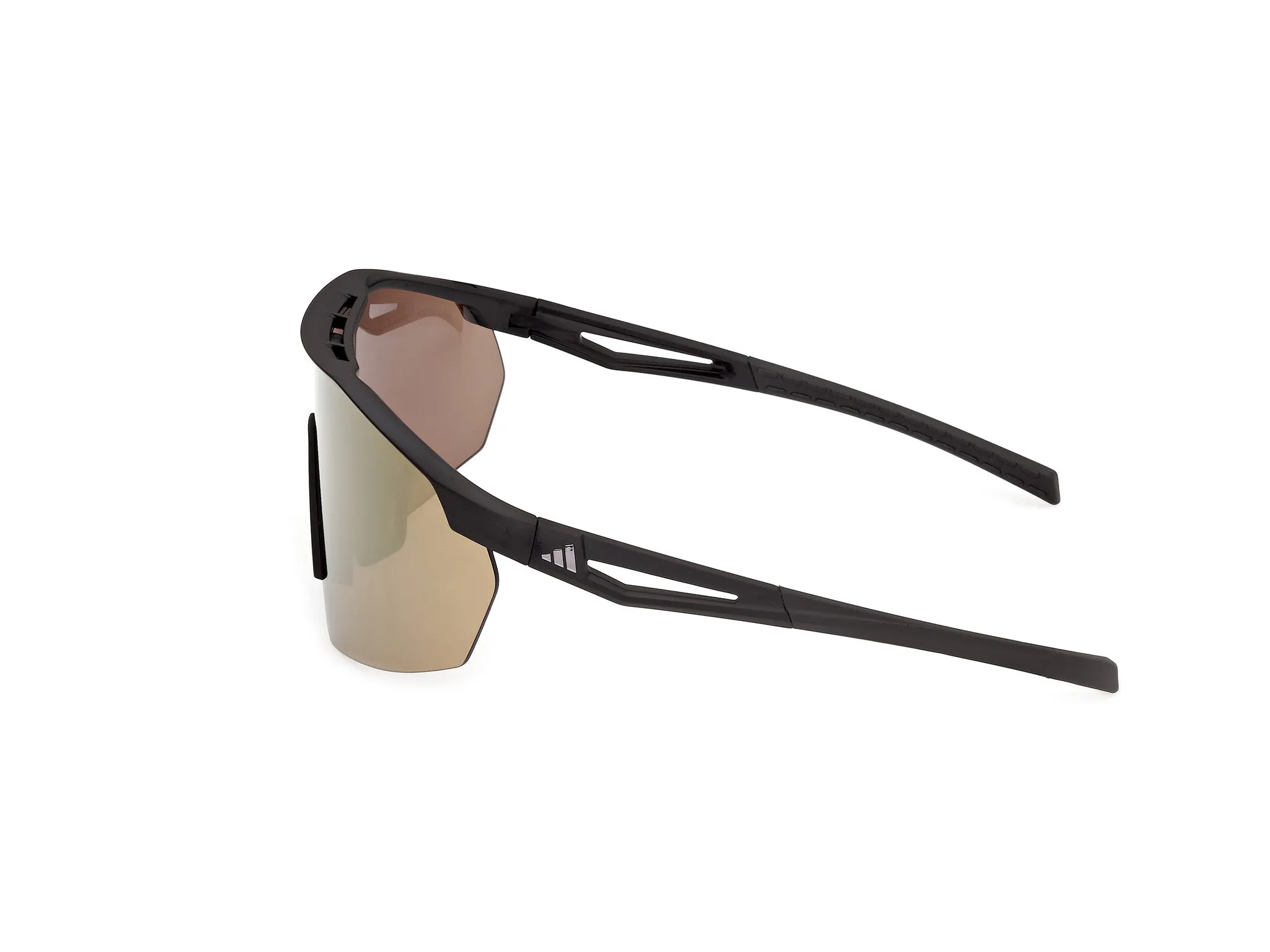 Adidas Sport SP0115 ANEMOS LIGHT 02G Occhiali da sole Iniettato Nero Marrone Maschera Normale - immagine 3