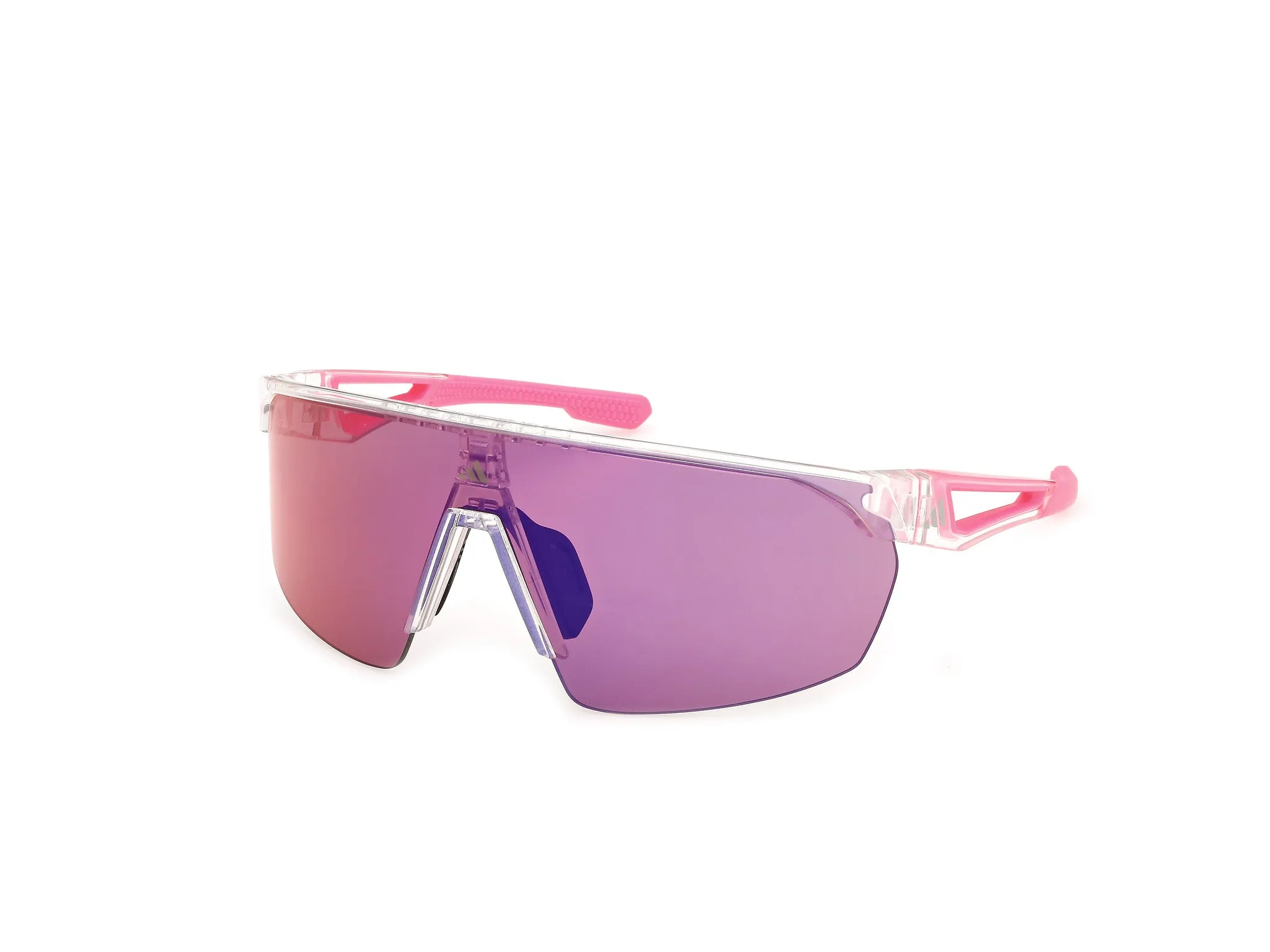 Adidas Sport SP0103 ANEMOS 26Z Occhiali da sole Iniettato Trasparente Viola Maschera Normale - immagine 1