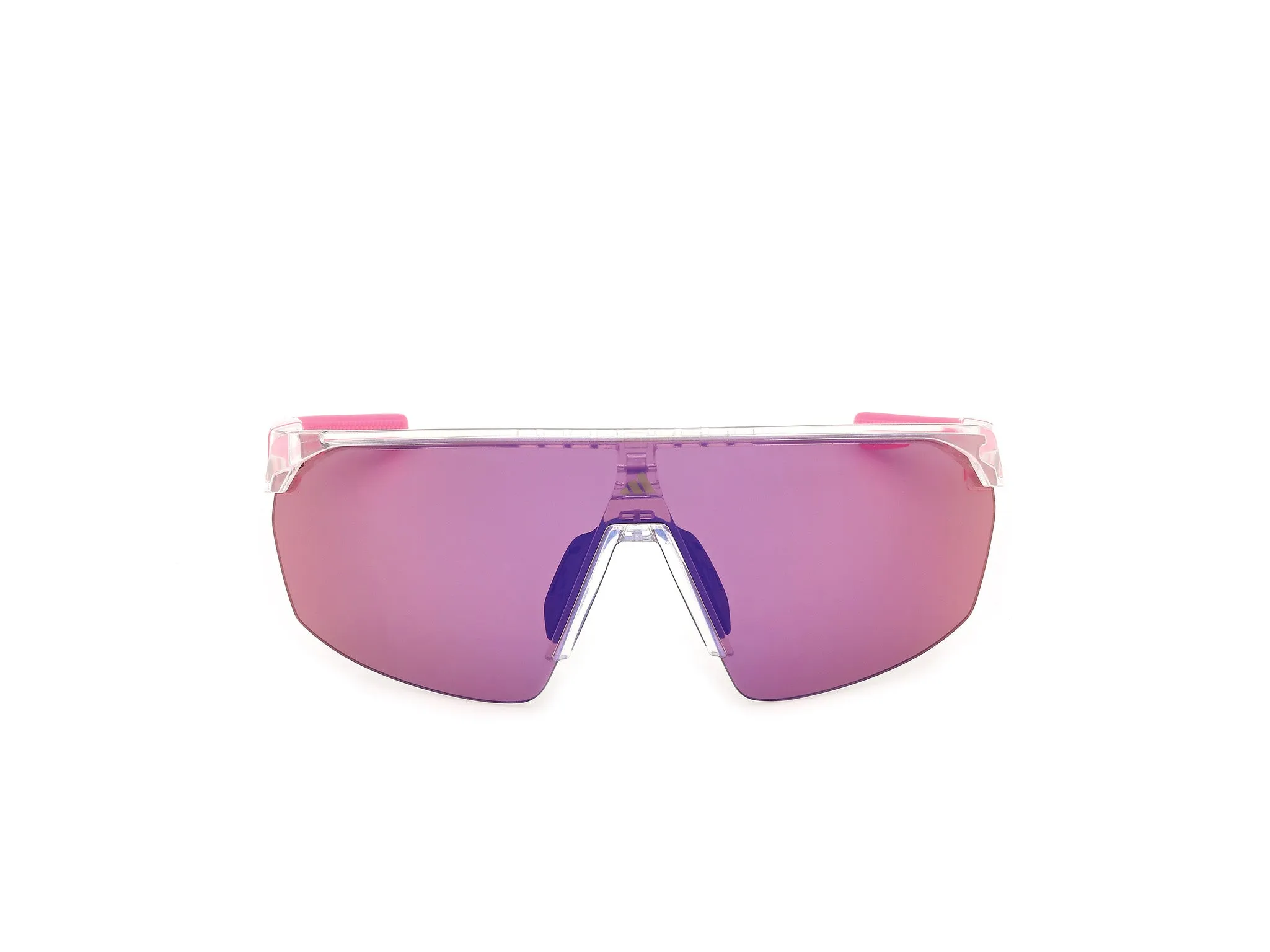 Adidas Sport SP0103 ANEMOS 26Z Occhiali da sole Iniettato Trasparente Viola Maschera Normale - immagine 2