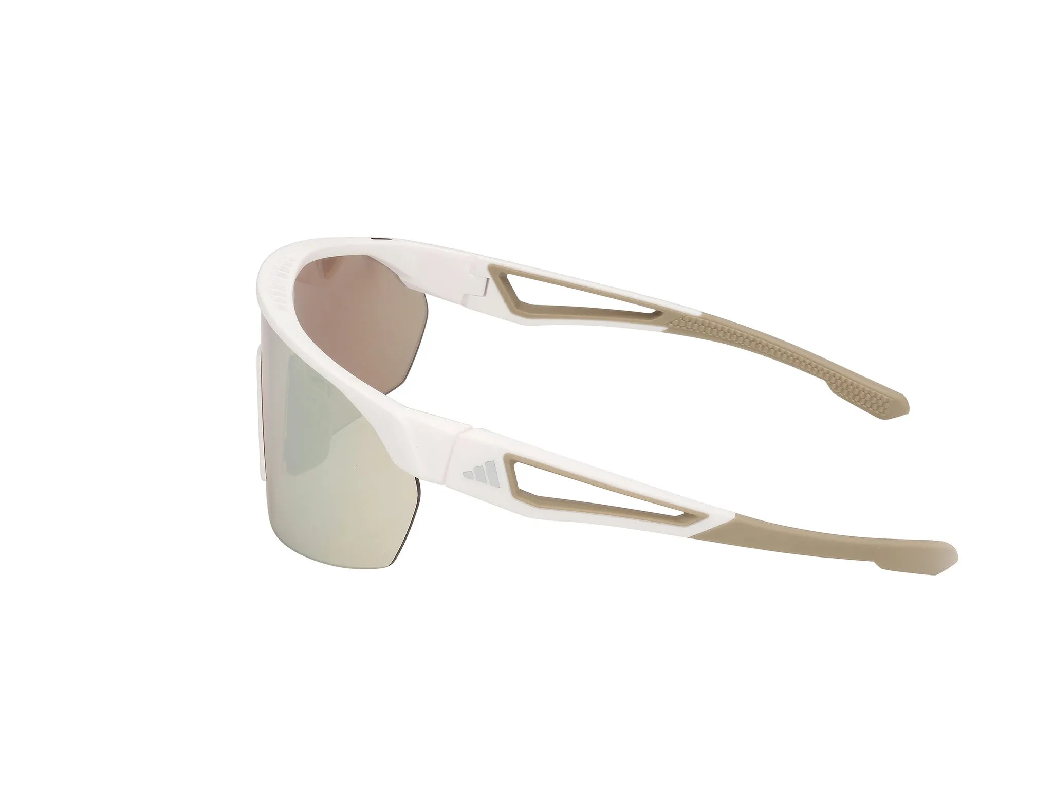 Adidas Sport SP0103 ANEMOS 21 Occhiali da sole Iniettato Bianco Marrone Maschera Normale - immagine 3