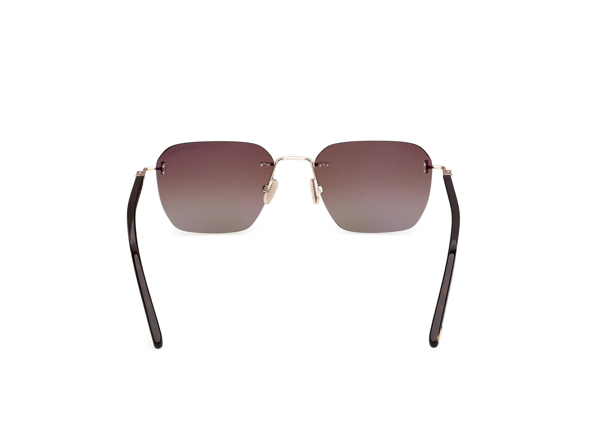 TOM FORD FT1433 CARSON-02 28F Occhiali da sole Metallo Oro Marrone Squadrata Normale - immagine 4
