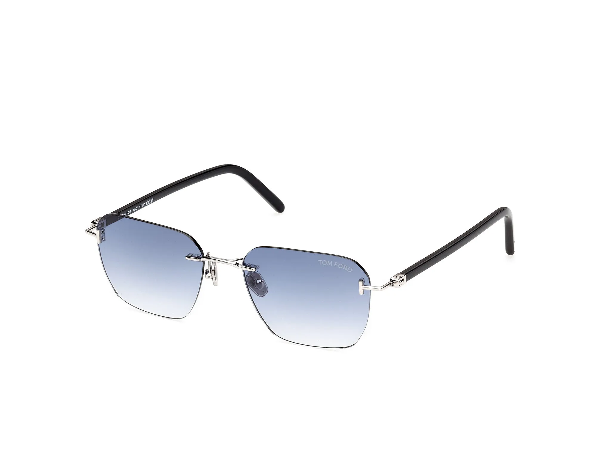 TOM FORD FT1433 CARSON-02 16W Occhiali da sole Metallo Palladio Blu Squadrata Normale - immagine 1