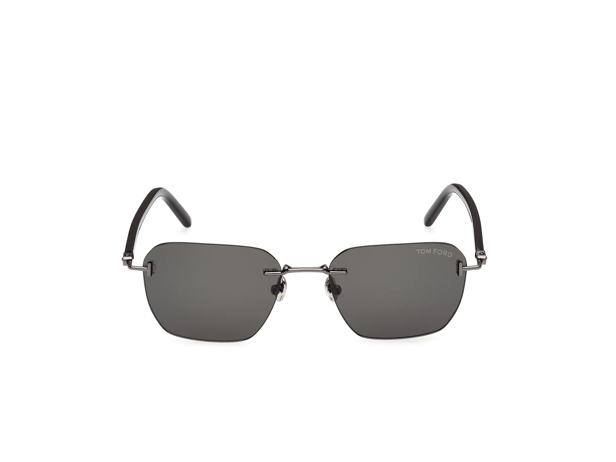 TOM FORD FT1433 CARSON-02 12A Occhiali da sole Metallo Grigio Fumo Squadrata Normale - immagine 2