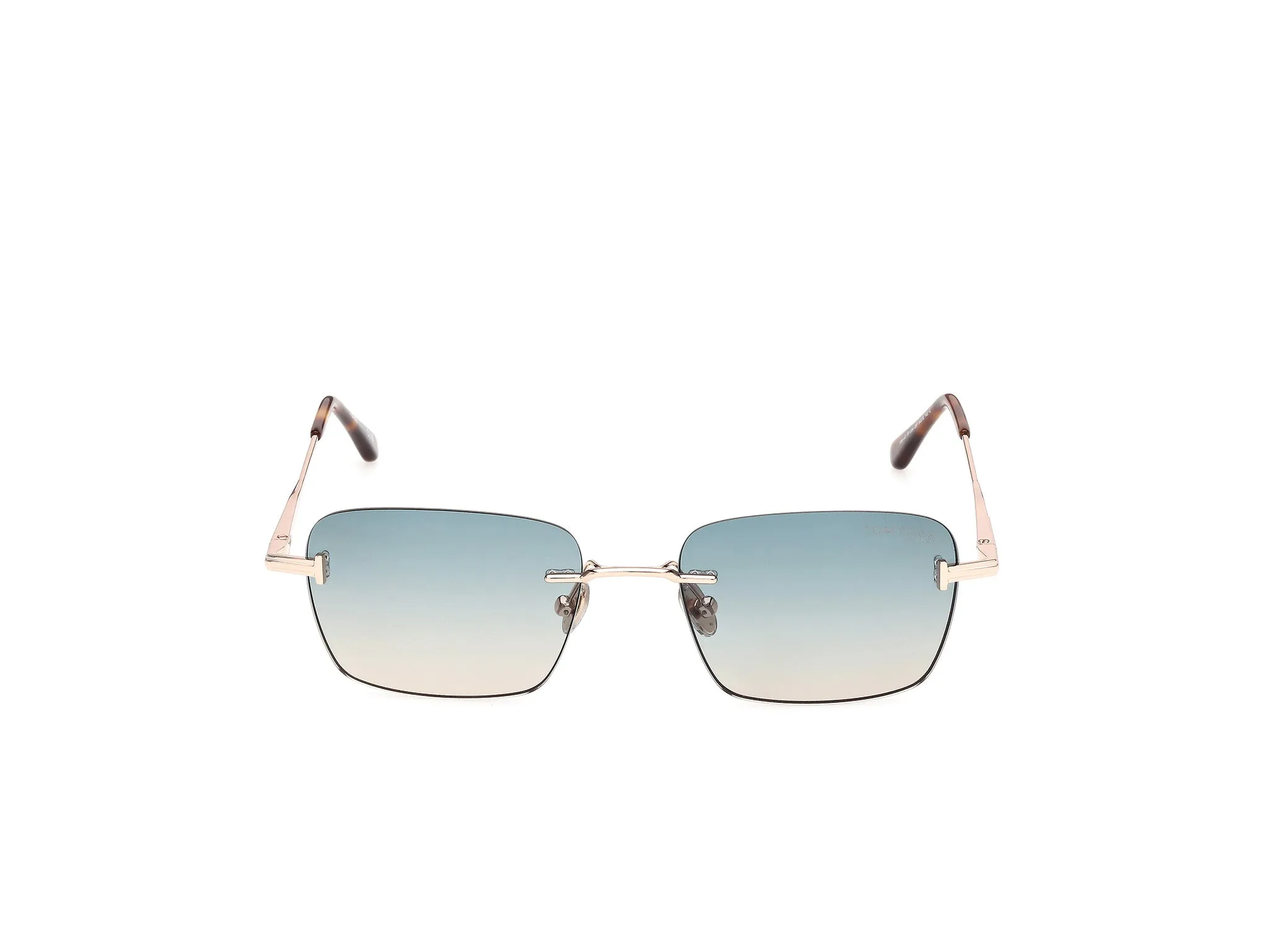 TOM FORD FT1354 JAKE-02 28P Occhiali da sole Metallo Oro Verde Squadrata Normale - immagine 2