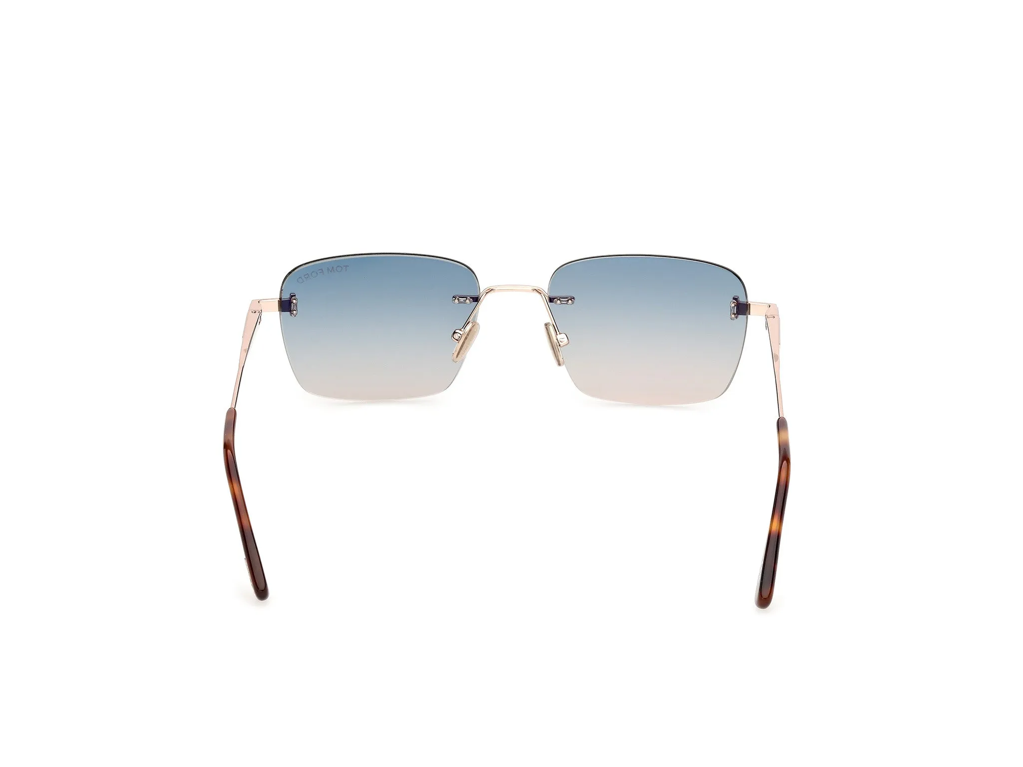 TOM FORD FT1354 JAKE-02 28P Occhiali da sole Metallo Oro Verde Squadrata Normale - immagine 4
