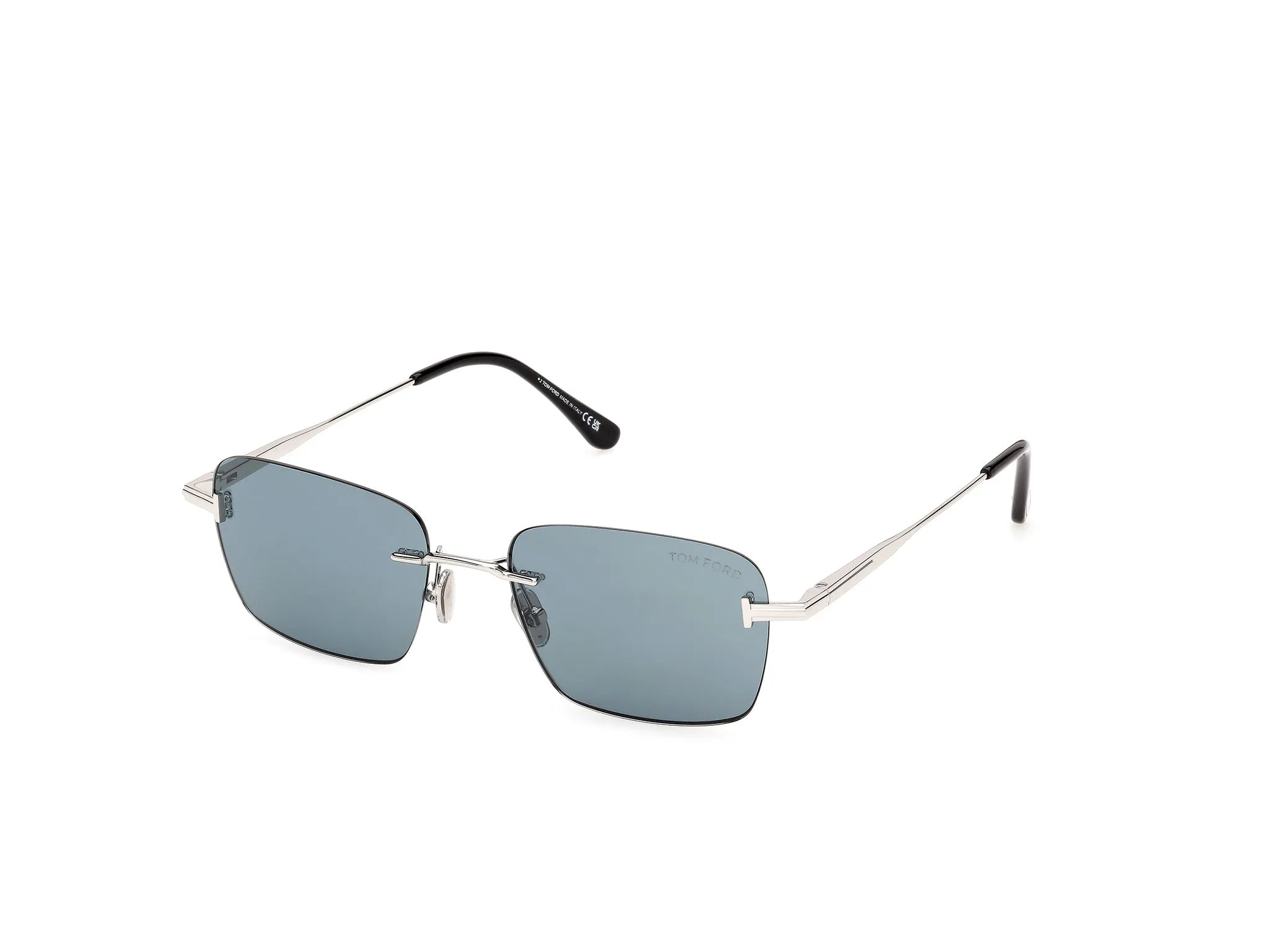 TOM FORD FT1354 JAKE-02 16V Occhiali da sole Metallo Palladio Blu Squadrata Normale - immagine 1