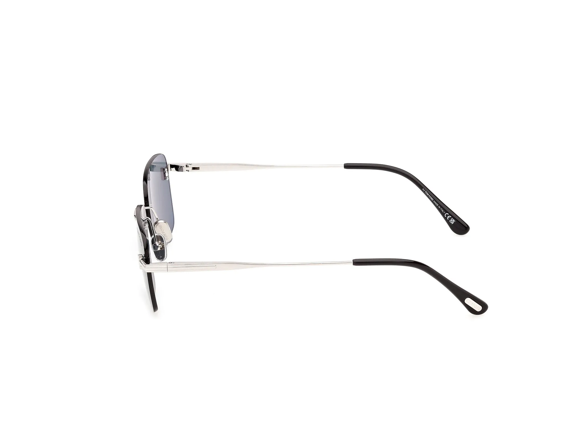 TOM FORD FT1354 JAKE-02 16V Occhiali da sole Metallo Palladio Blu Squadrata Normale - immagine 3