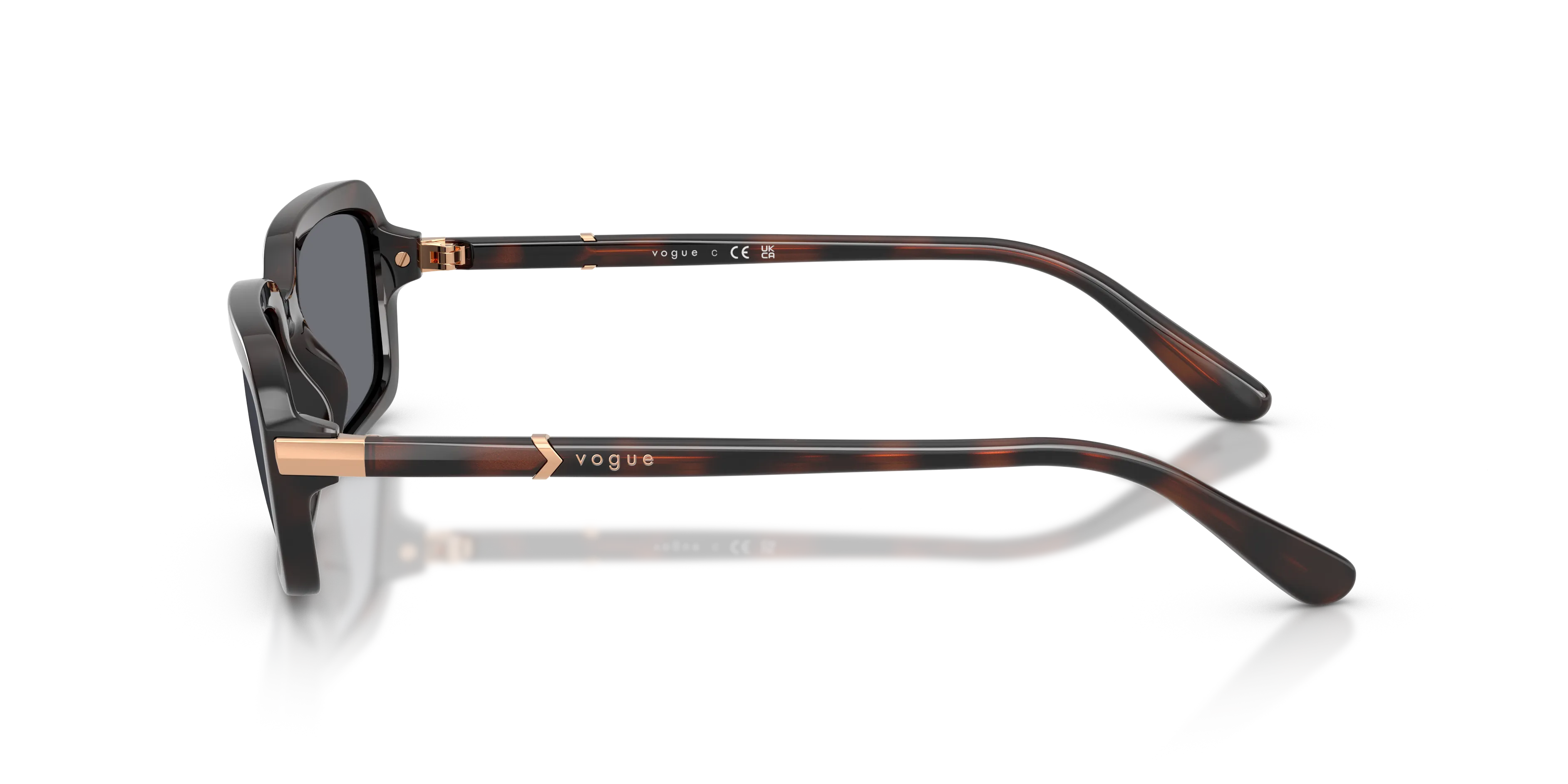 VOGUE EYEWEAR VO5744S 2386/1 Occhiali da sole Nylon Marrone Squadrata Normale - immagine 4