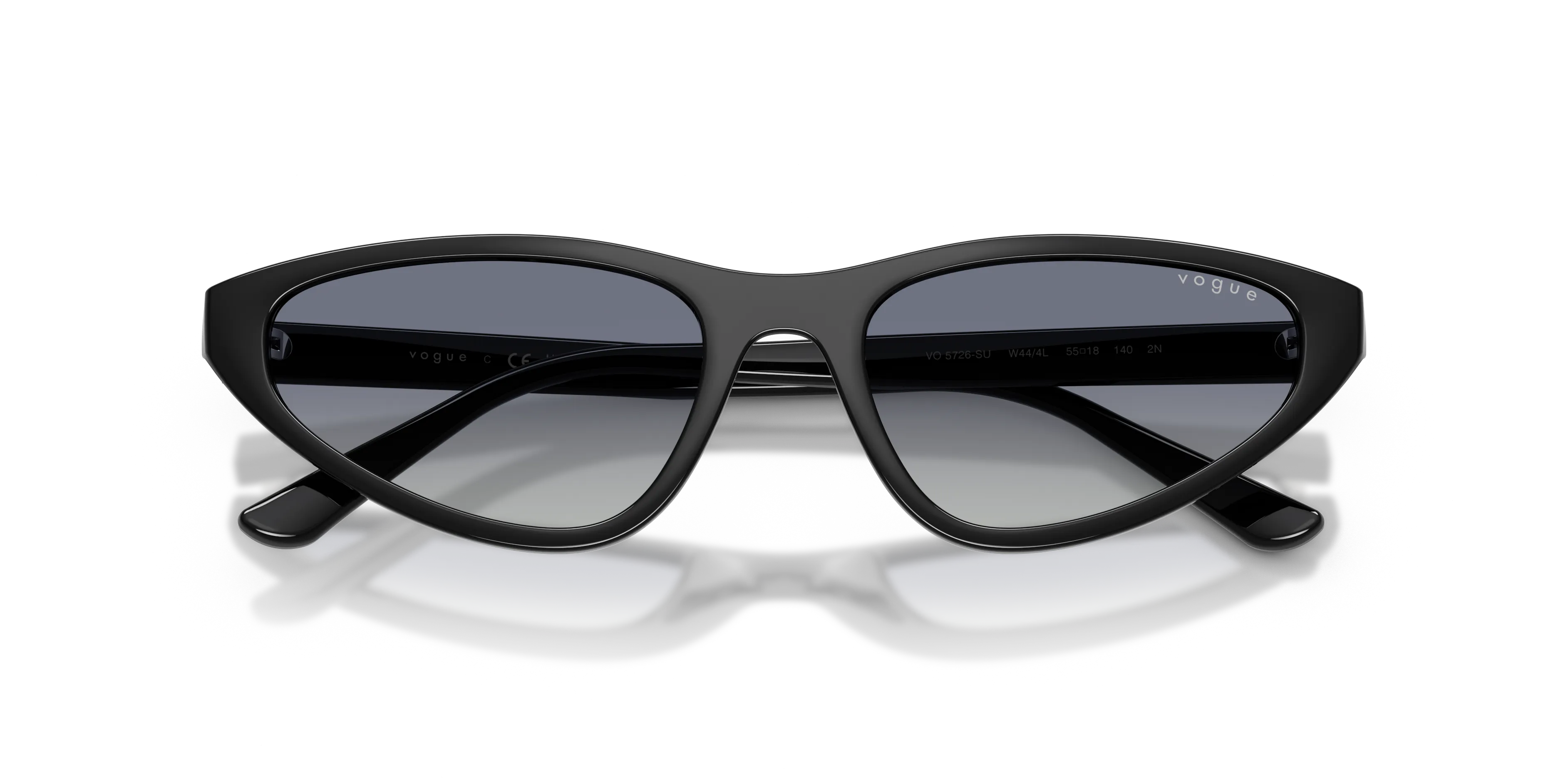 VOGUE EYEWEAR VO5726SU W44/4L Occhiali da sole Acetato Nero Cat Eye Normale Sfumato - immagine 2