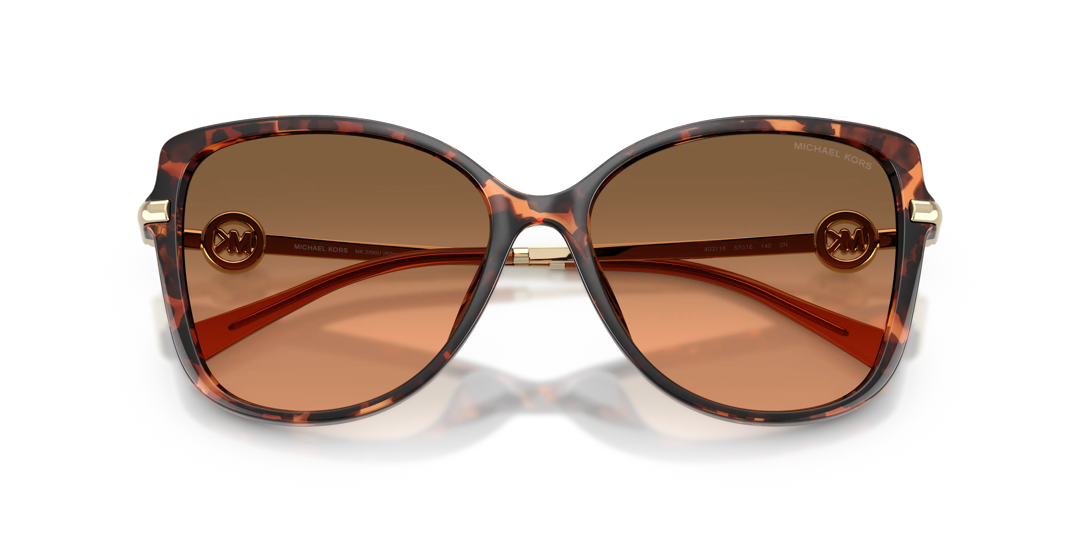 Michael Kors MK2290U ATHENS 403118 Occhiali da sole Iniettato Tartaruga Farfalla Normale Sfumato - immagine 2