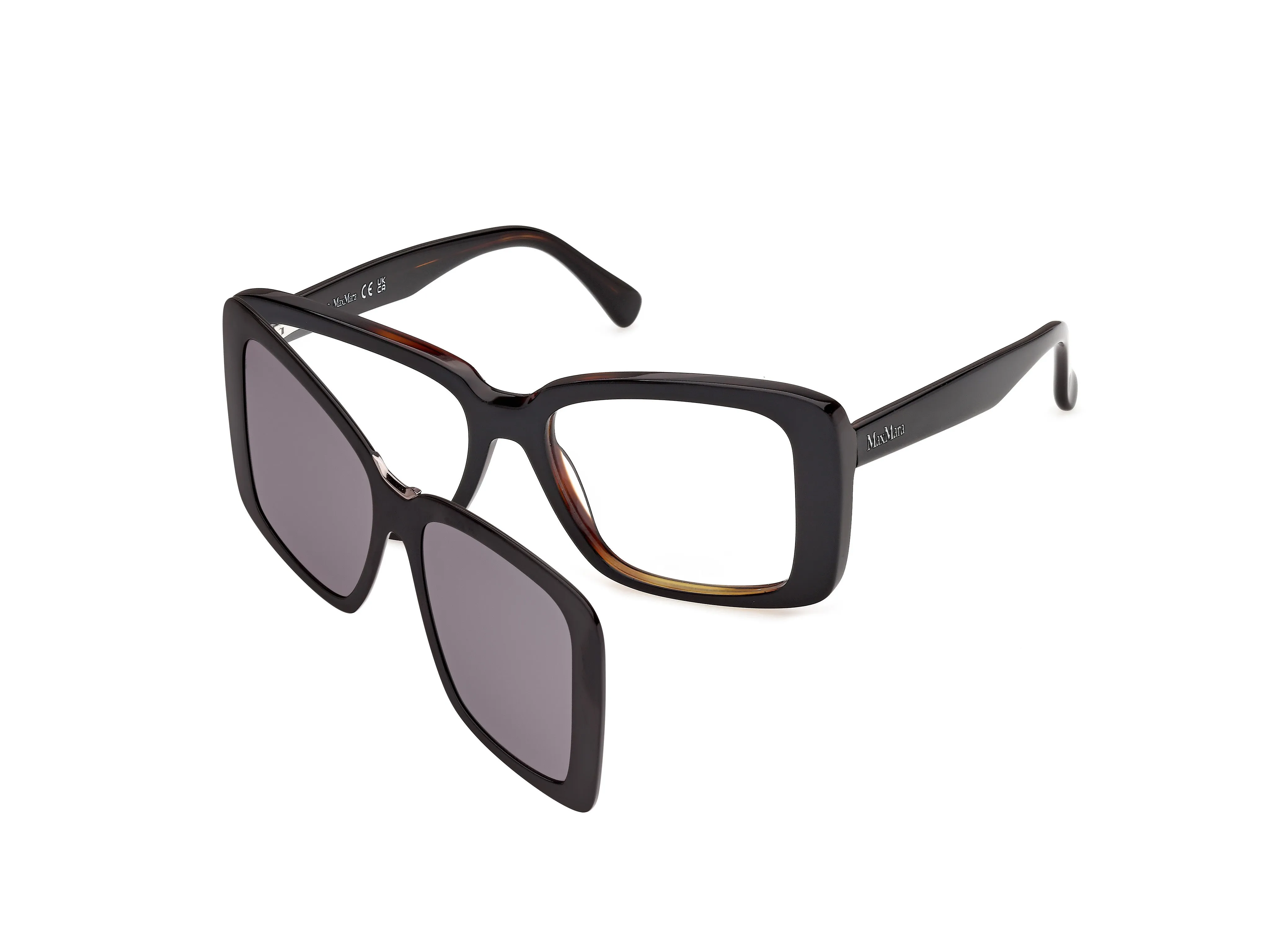 Max Mara MM5266 56 Montature da vista Acetato Havana Fumo Squadrata Normale - immagine 1