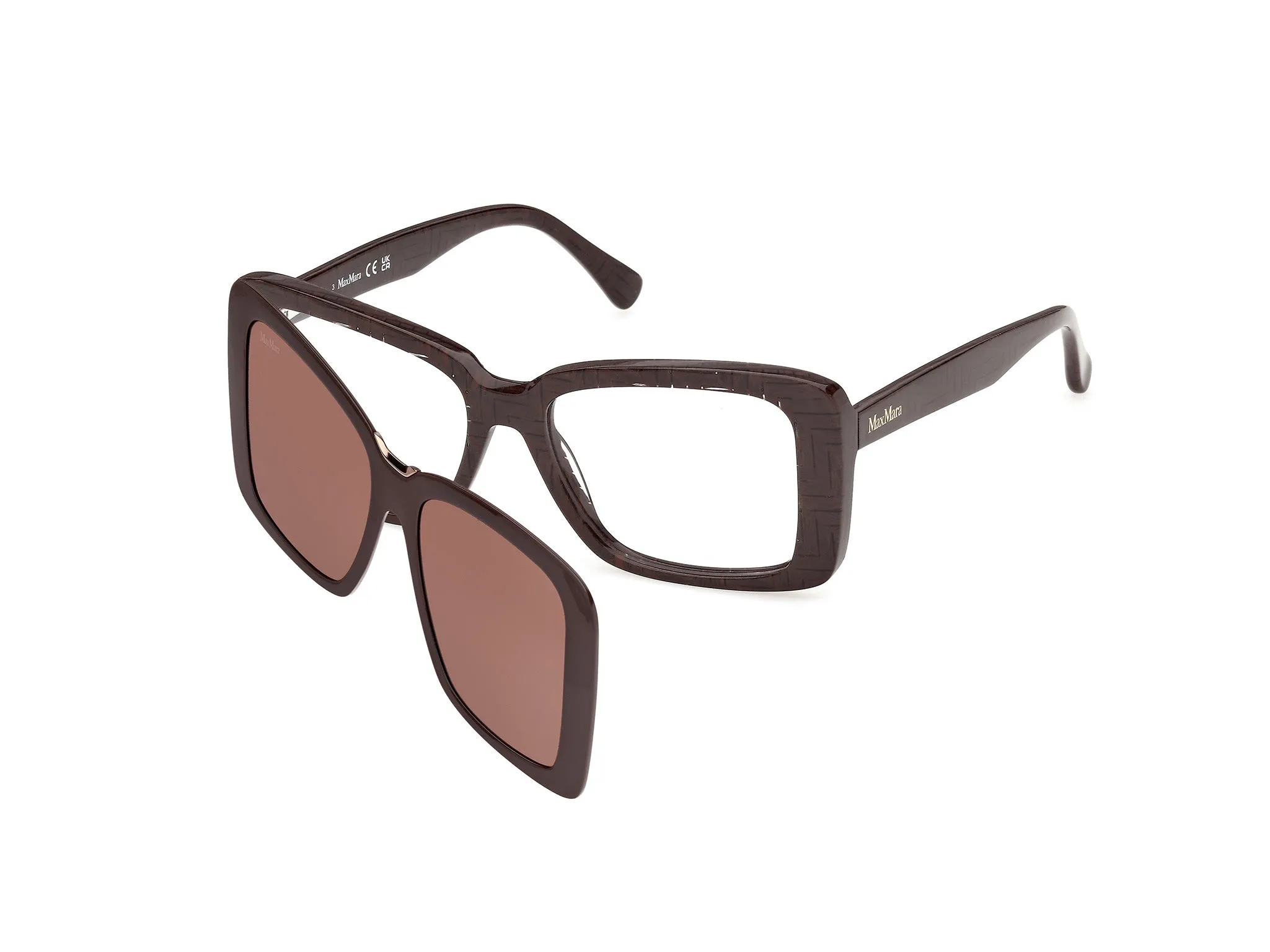 Max Mara MM5266 50 Montature da vista Acetato Marrone Marrone Squadrata Normale - immagine 1