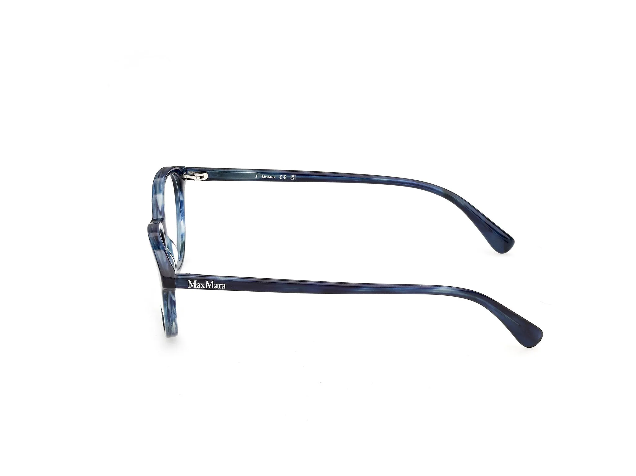 Max Mara MM5265 92 Montature da vista Acetato Blu Rotonda Normale - immagine 3
