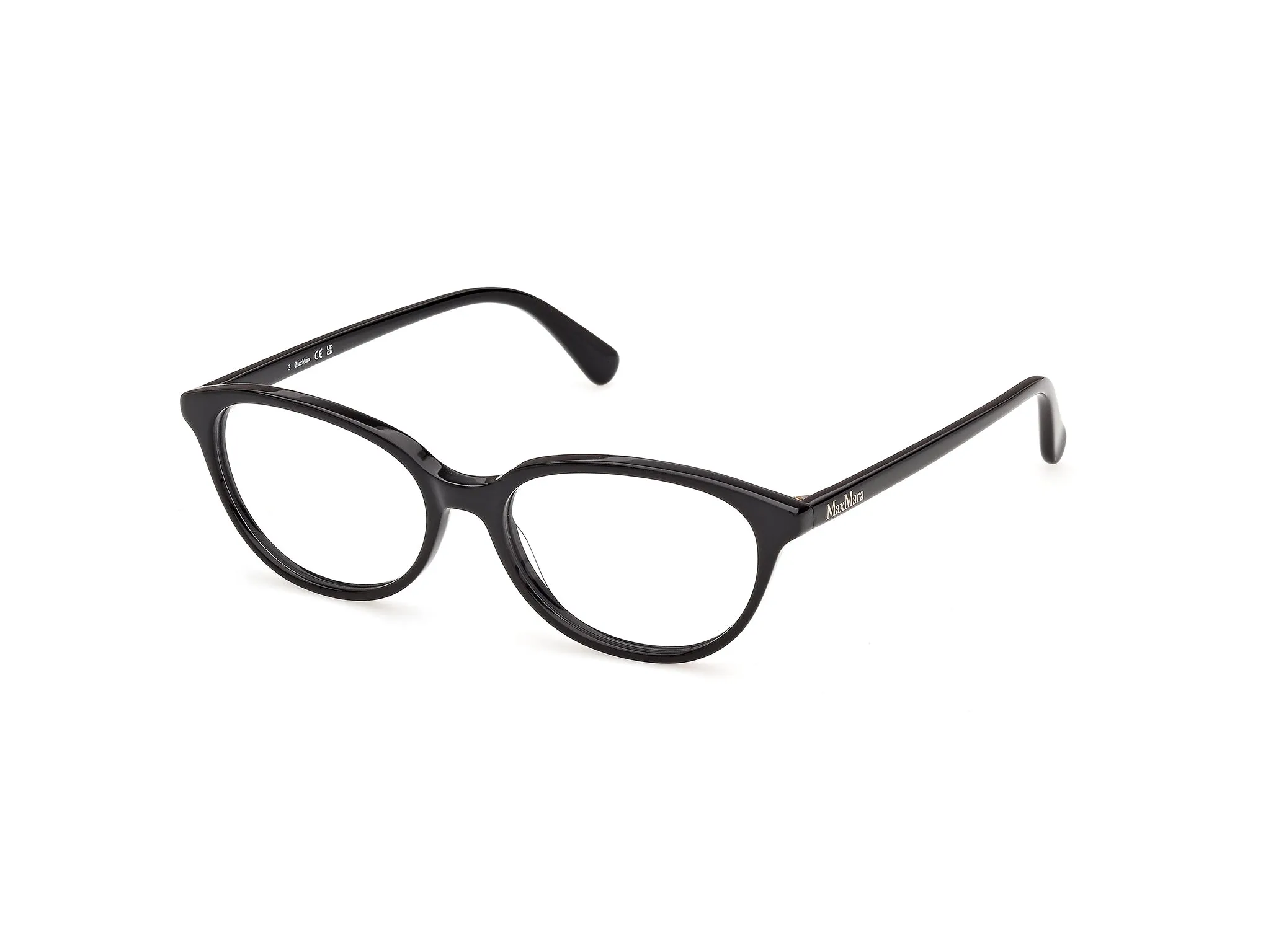 Max Mara MM5265 1 Montature da vista Acetato Nero Rotonda Normale - immagine 1