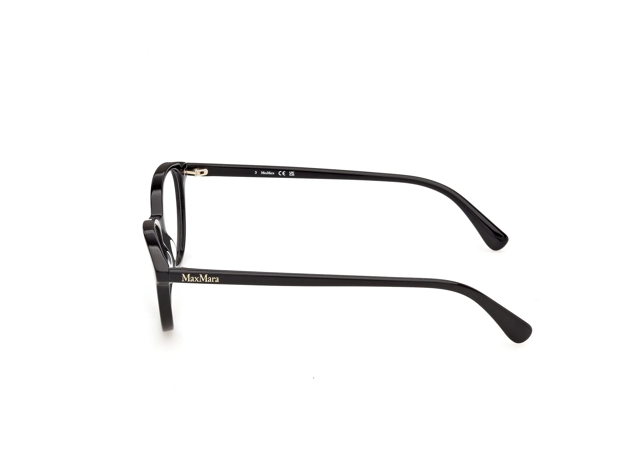 Max Mara MM5265 1 Montature da vista Acetato Nero Rotonda Normale - immagine 3