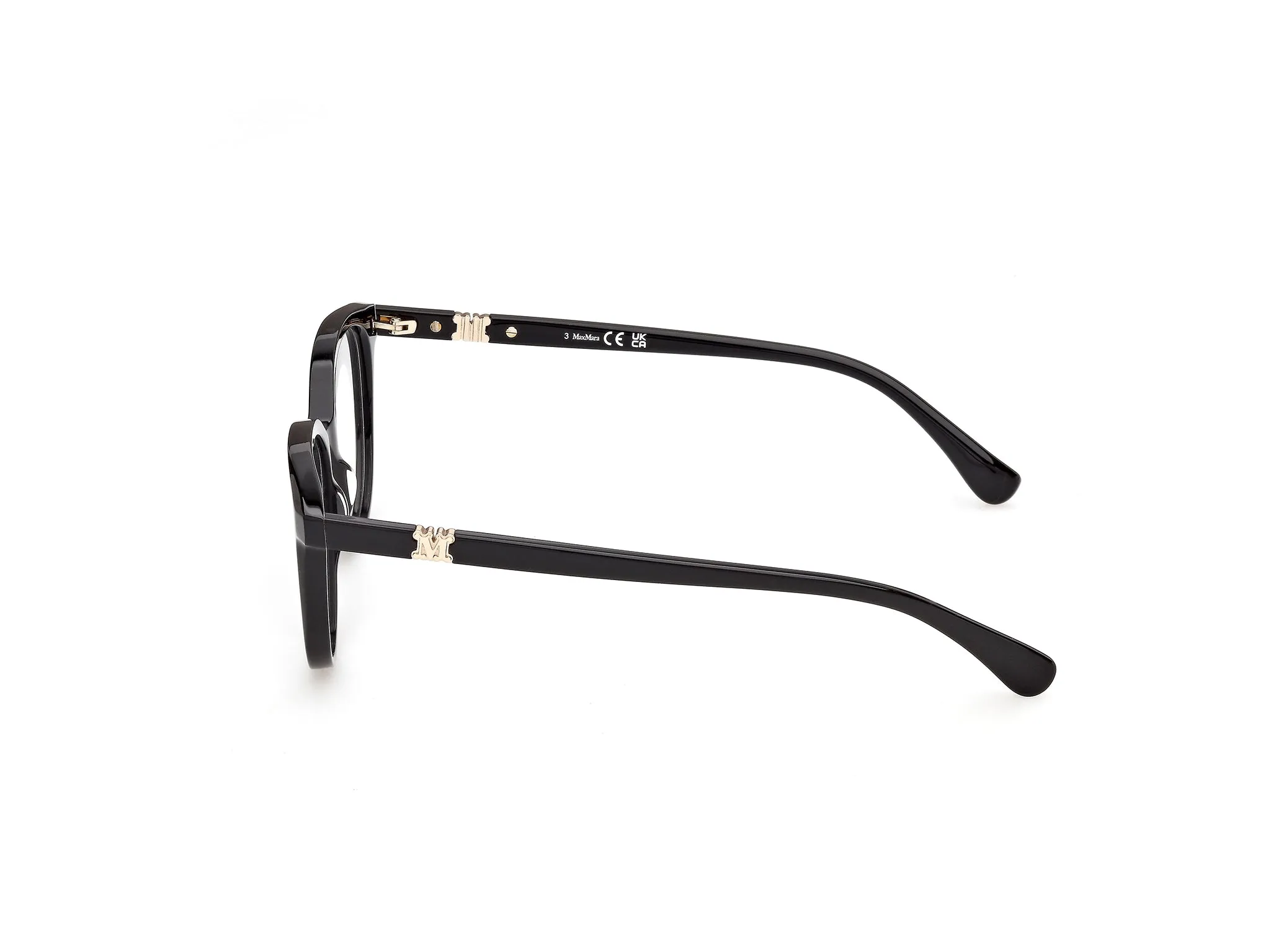 Max Mara MM5262 1 Montature da vista Acetato Nero Rotonda Normale - immagine 3