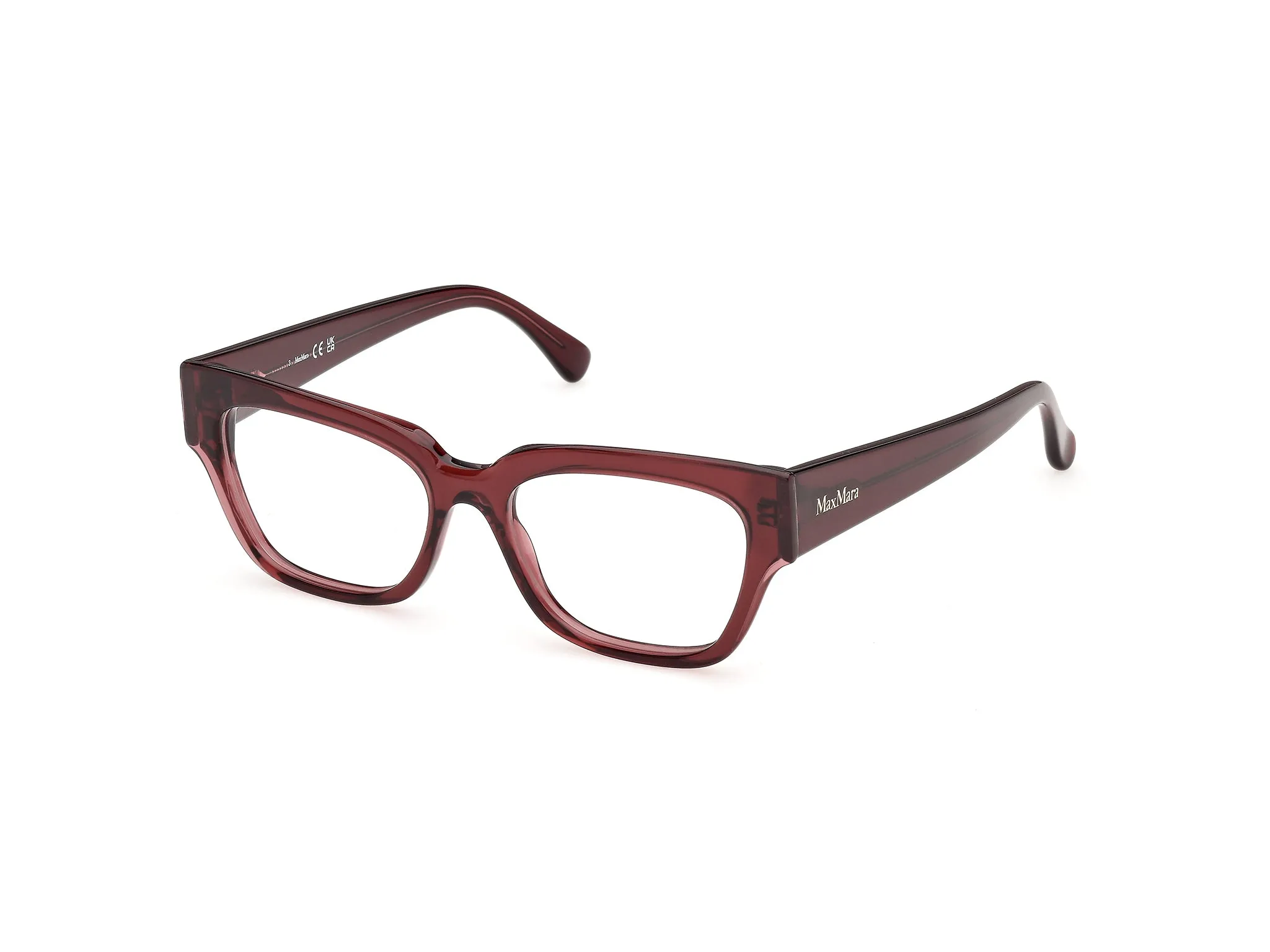 Max Mara MM5259 69 Montature da vista Acetato Bordeaux Squadrata Normale - immagine 1