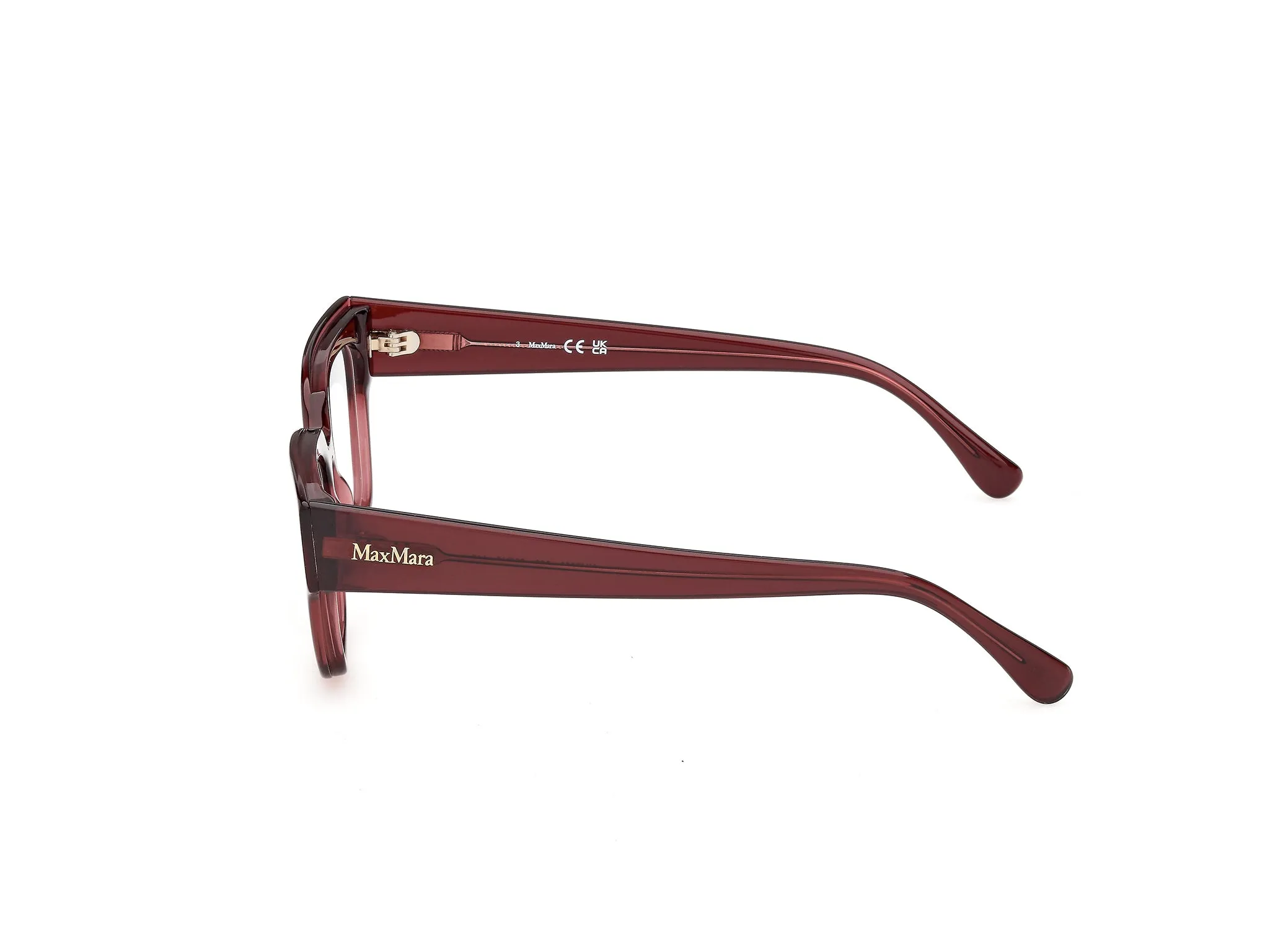 Max Mara MM5259 69 Montature da vista Acetato Bordeaux Squadrata Normale - immagine 3