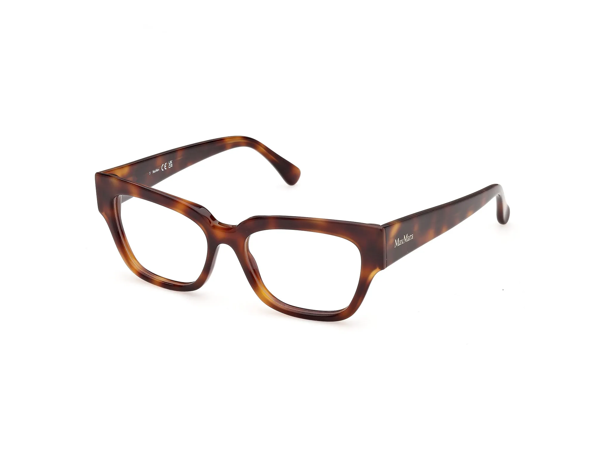 Max Mara MM5259 52 Montature da vista Acetato Havana Squadrata Normale - immagine 1