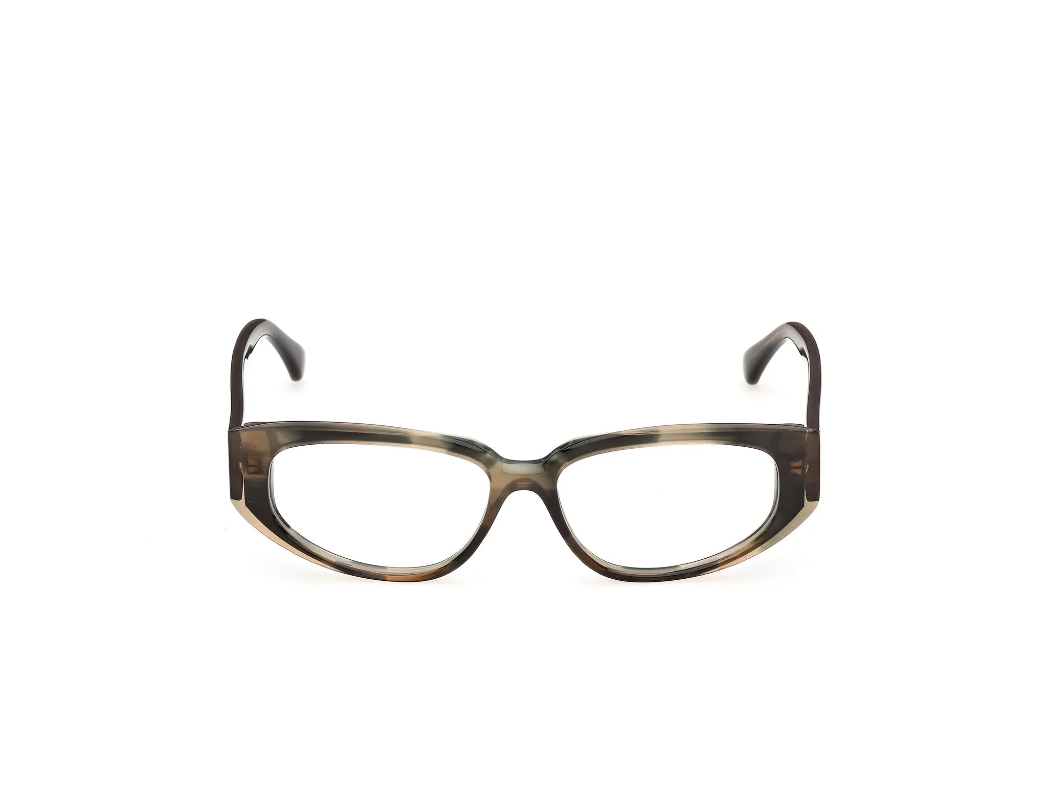 Max Mara MM5258 55 Montature da vista Acetato Havana Geometrica Normale - immagine 2