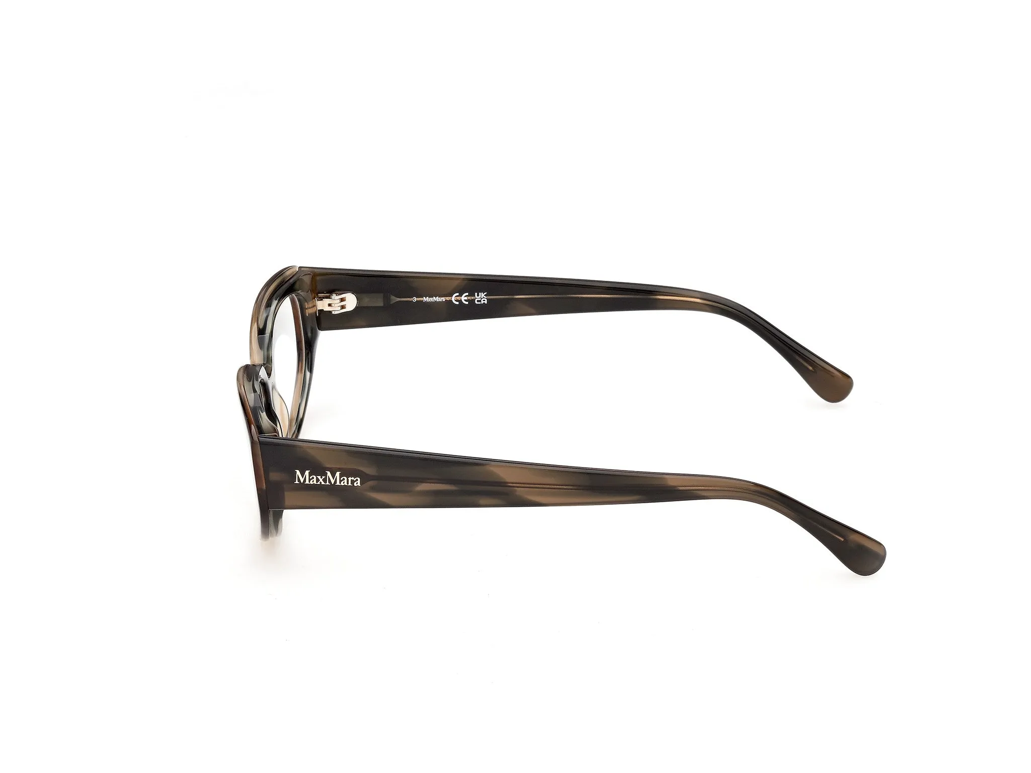 Max Mara MM5258 55 Montature da vista Acetato Havana Geometrica Normale - immagine 3