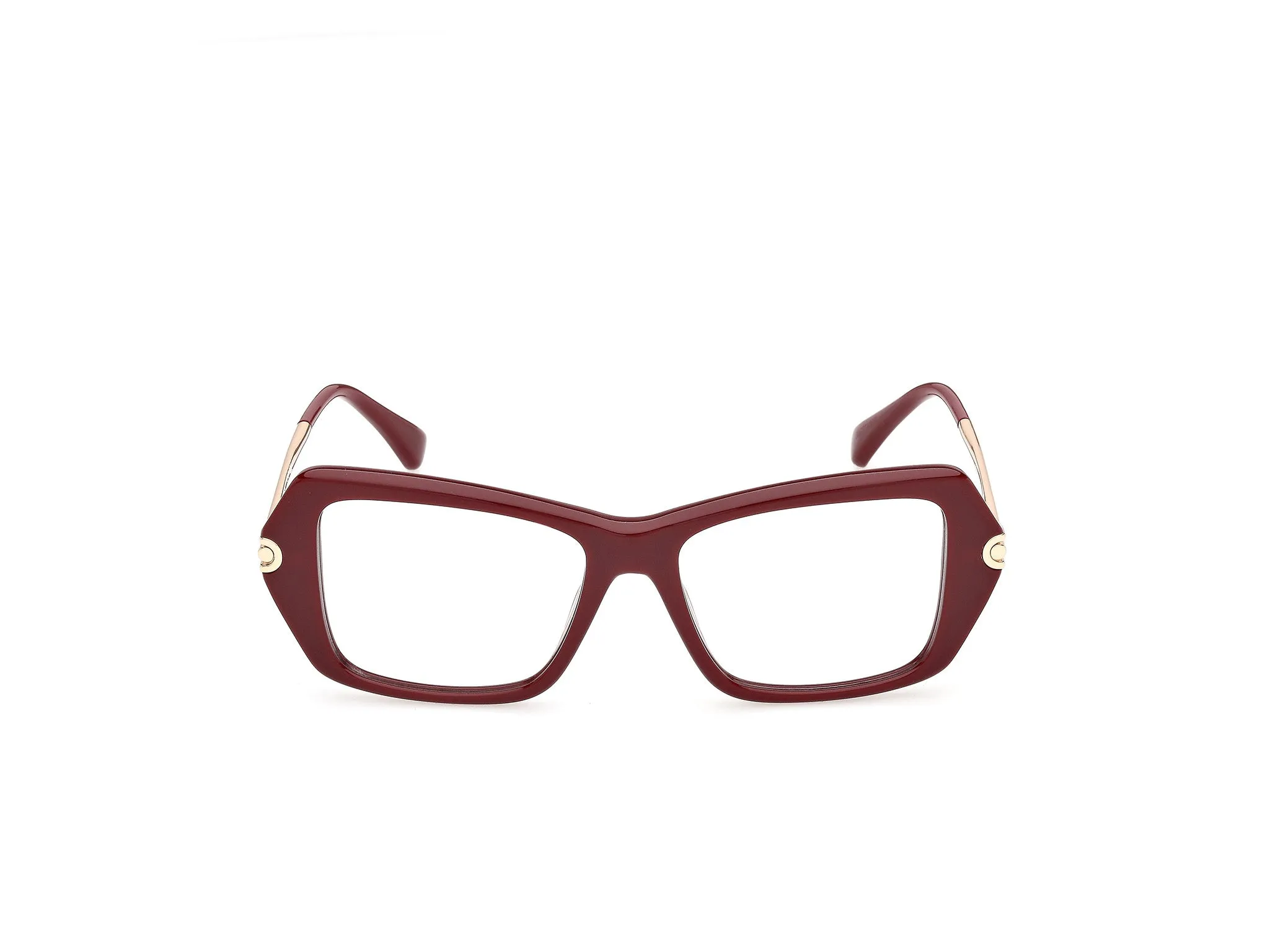 Max Mara MM5255 69 Montature da vista Acetato Bordeaux Squadrata Normale - immagine 2