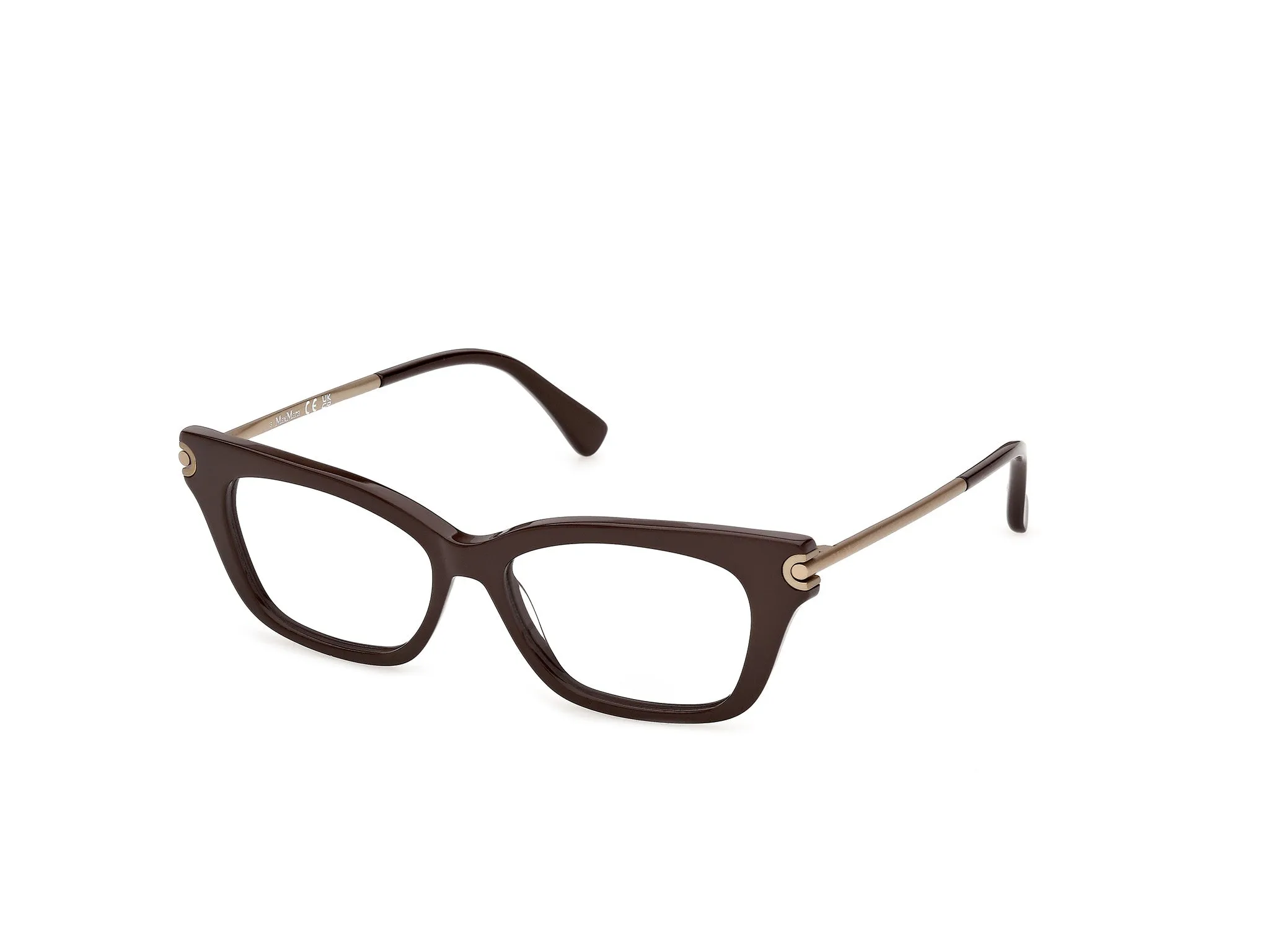 Max Mara MM5253 48 Montature da vista Acetato Marrone Squadrata Normale - immagine 1