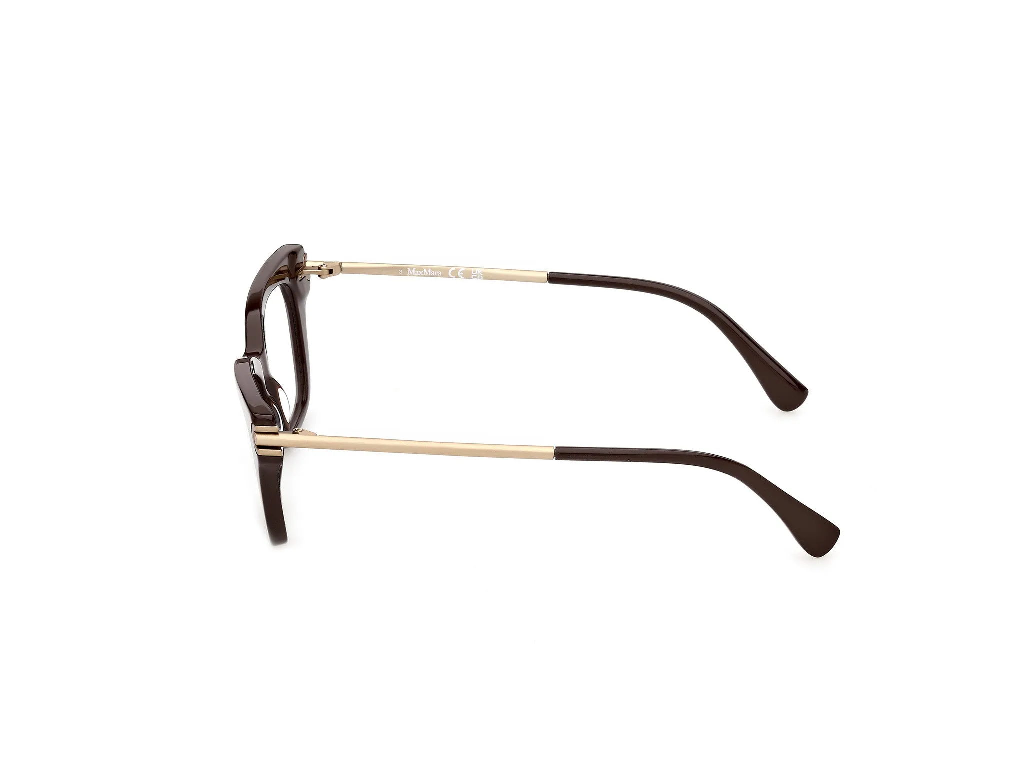 Max Mara MM5253 48 Montature da vista Acetato Marrone Squadrata Normale - immagine 3