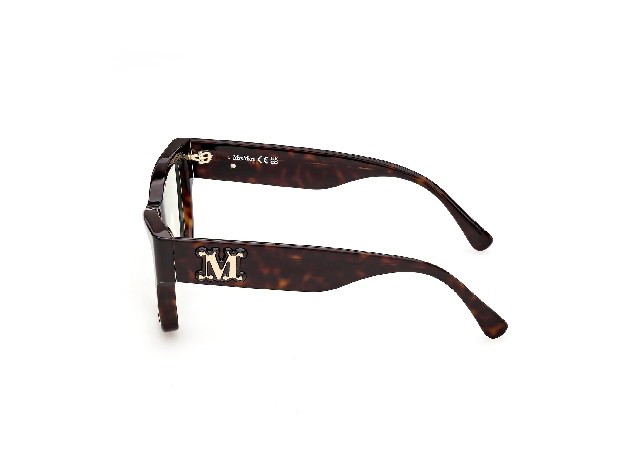 Max Mara MM5251-B 52 Montature da vista Acetato Havana Squadrata Normale - immagine 3