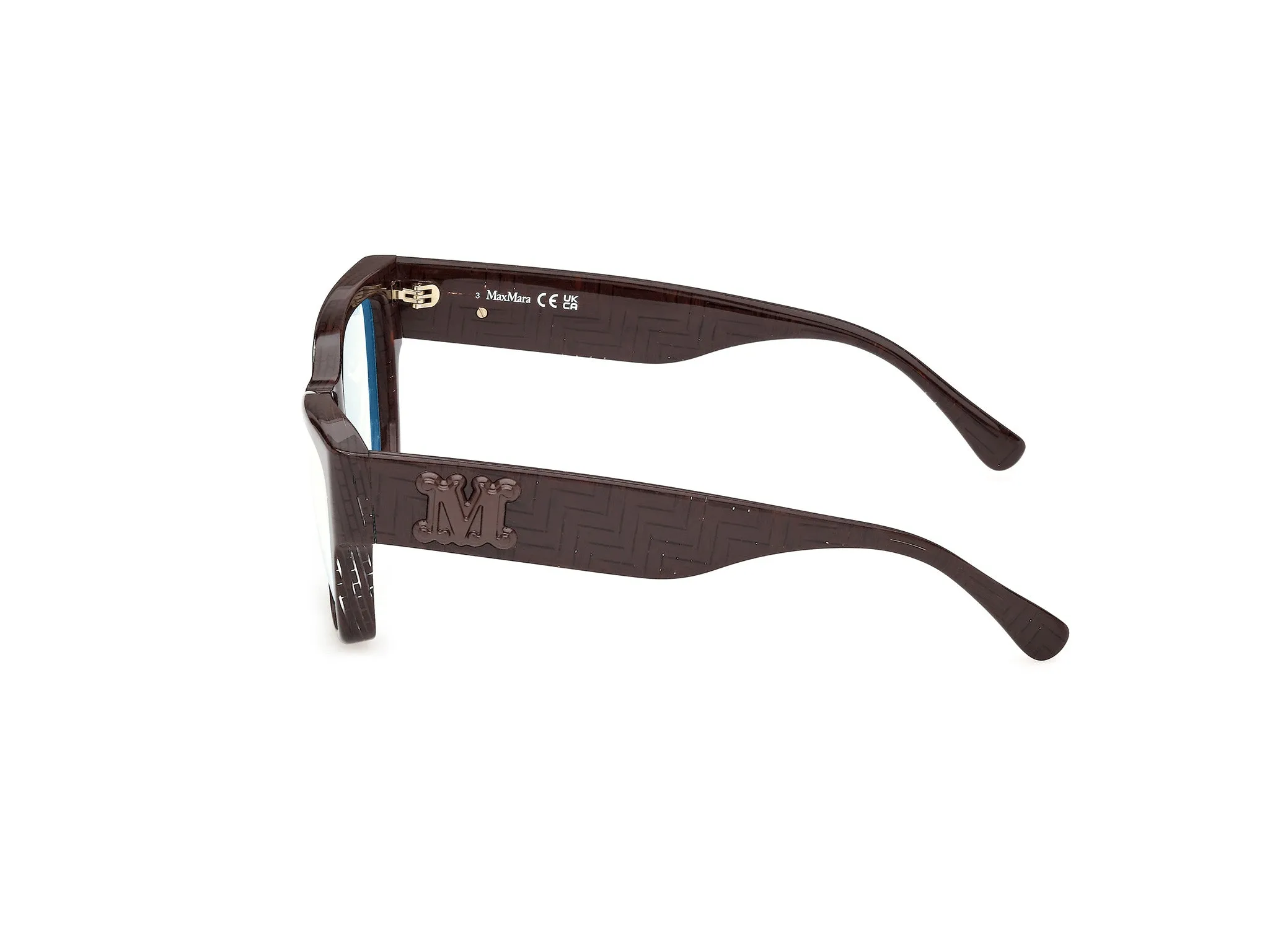 Max Mara MM5251-B 50 Montature da vista Acetato Marrone Squadrata Normale - immagine 3