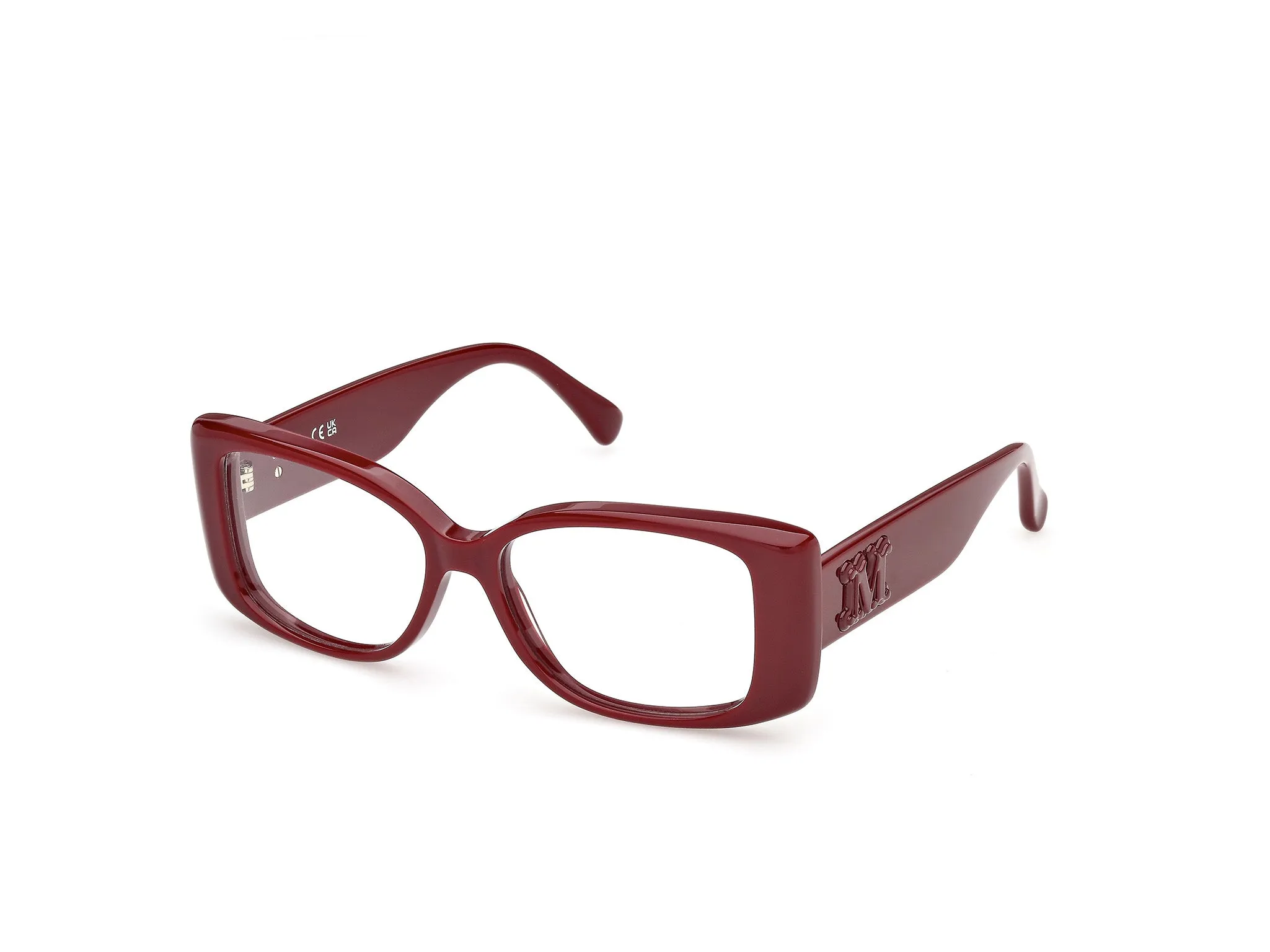 Max Mara MM5250 69 Montature da vista Acetato Bordeaux Squadrata Normale - immagine 1