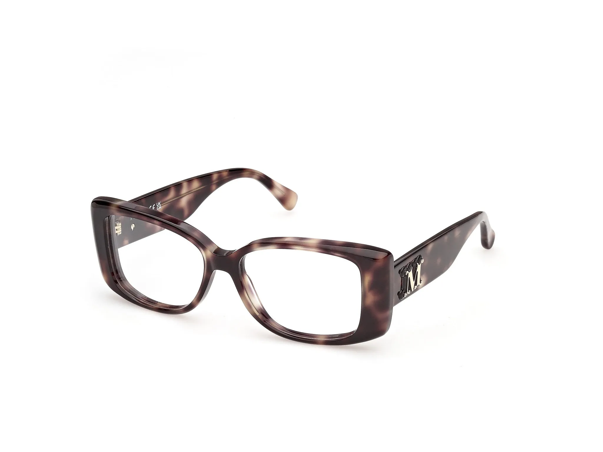 Max Mara MM5250 52 Montature da vista Acetato Havana Squadrata Normale - immagine 1