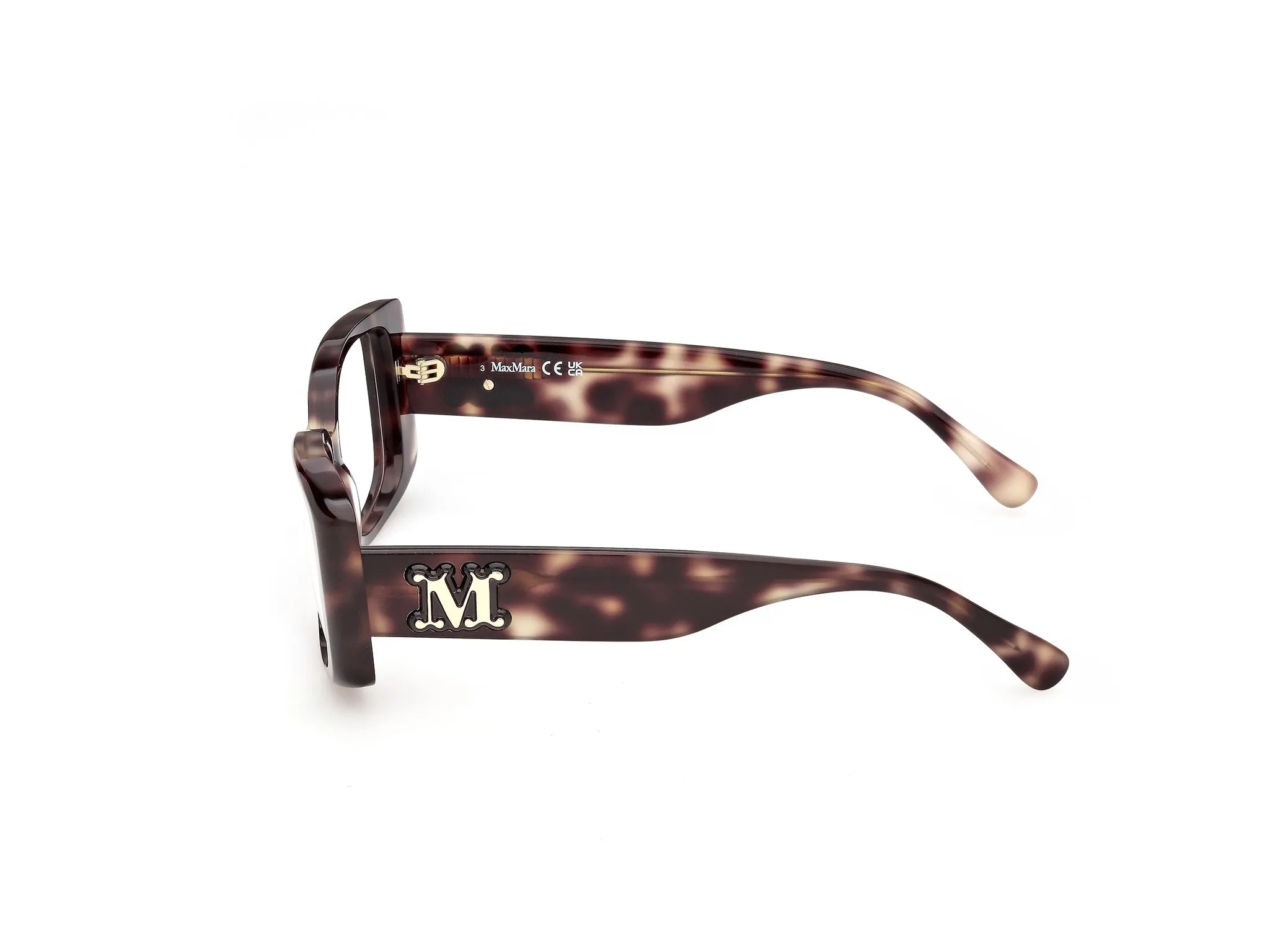 Max Mara MM5250 52 Montature da vista Acetato Havana Squadrata Normale - immagine 3