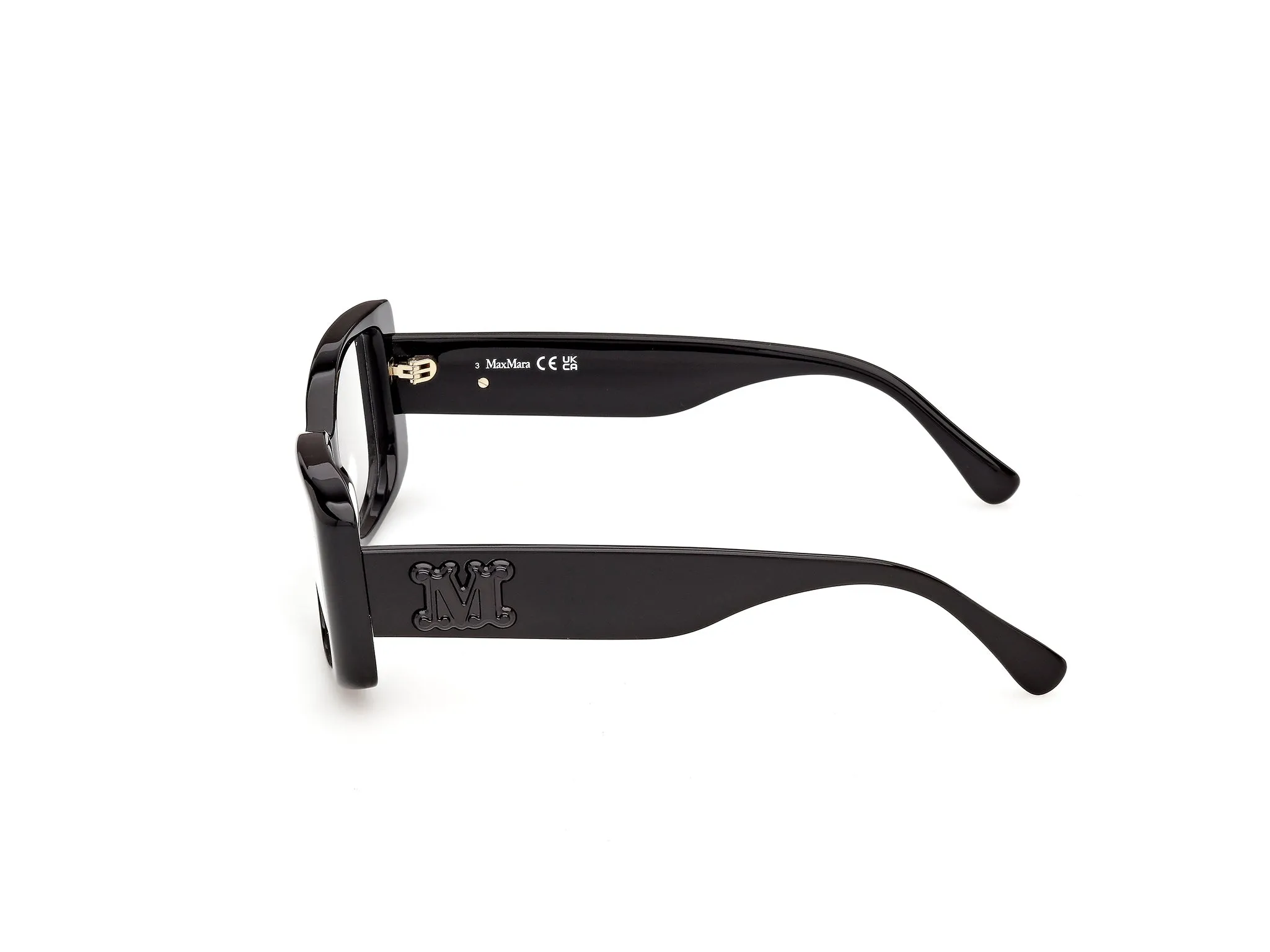 Max Mara MM5250 1 Montature da vista Acetato Nero Squadrata Normale - immagine 3