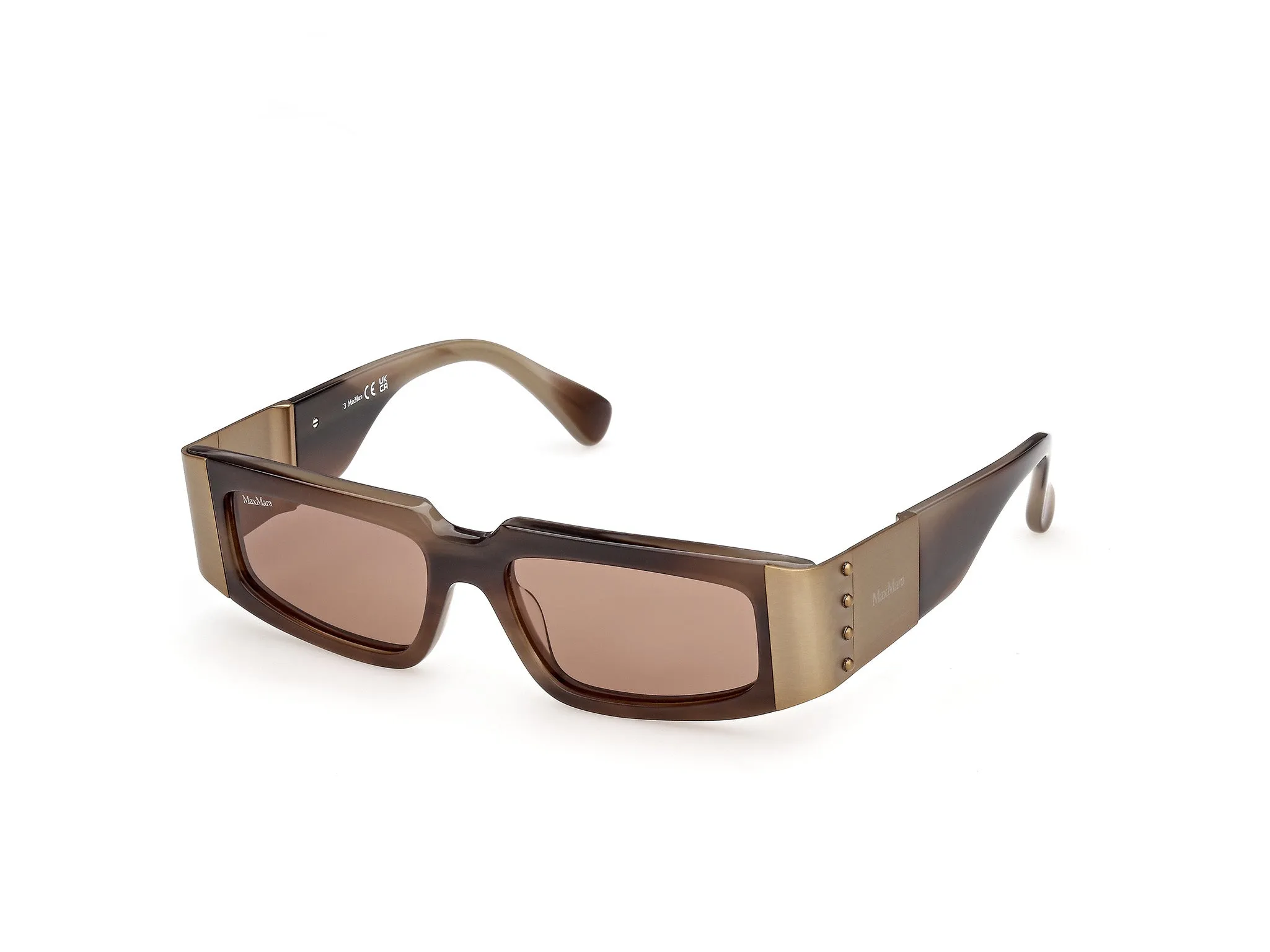 Max Mara MM0217 62E Occhiali da sole Acetato Marrone Marrone Squadrata Normale - immagine 1