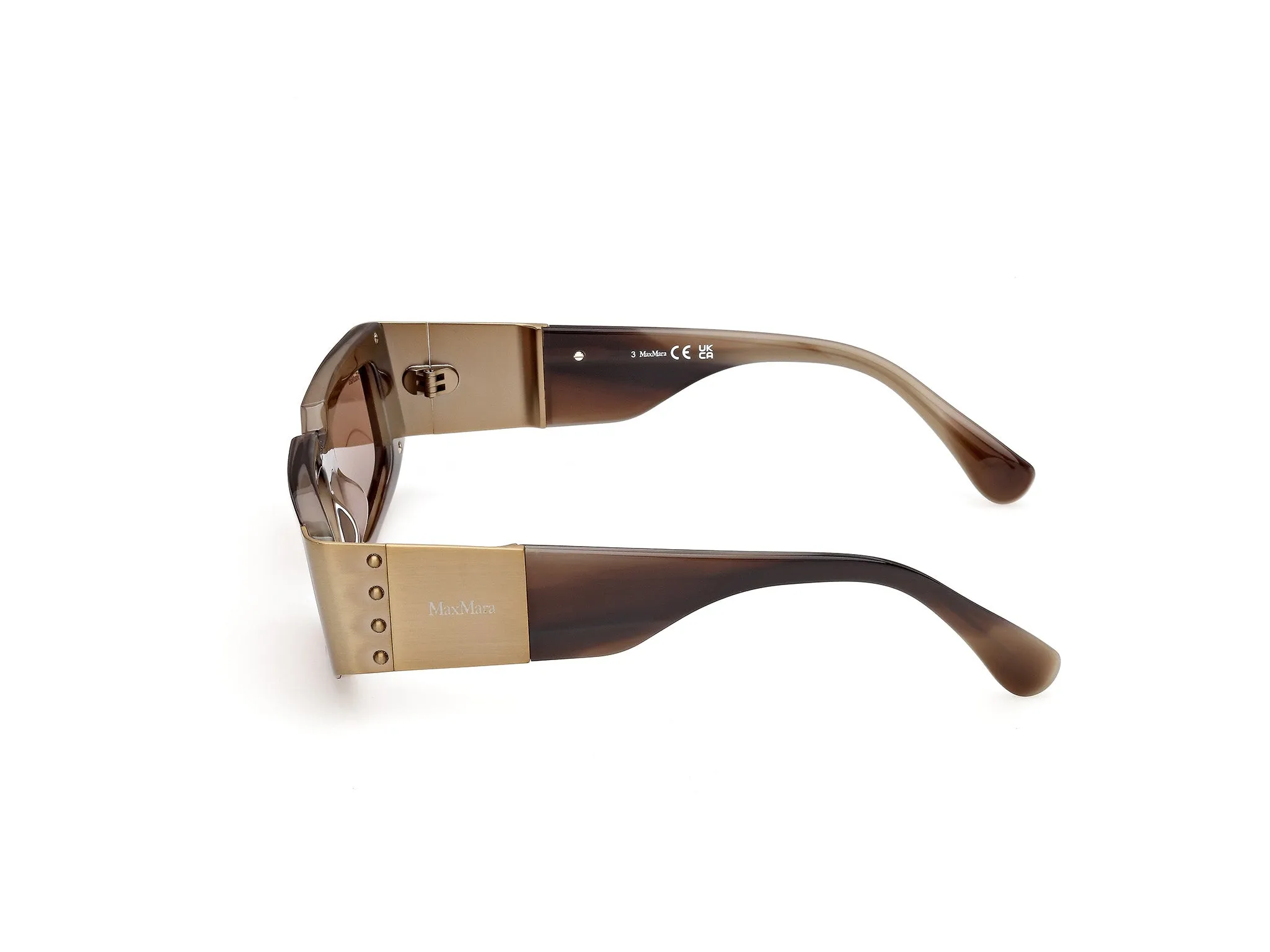 Max Mara MM0217 62E Occhiali da sole Acetato Marrone Marrone Squadrata Normale - immagine 3
